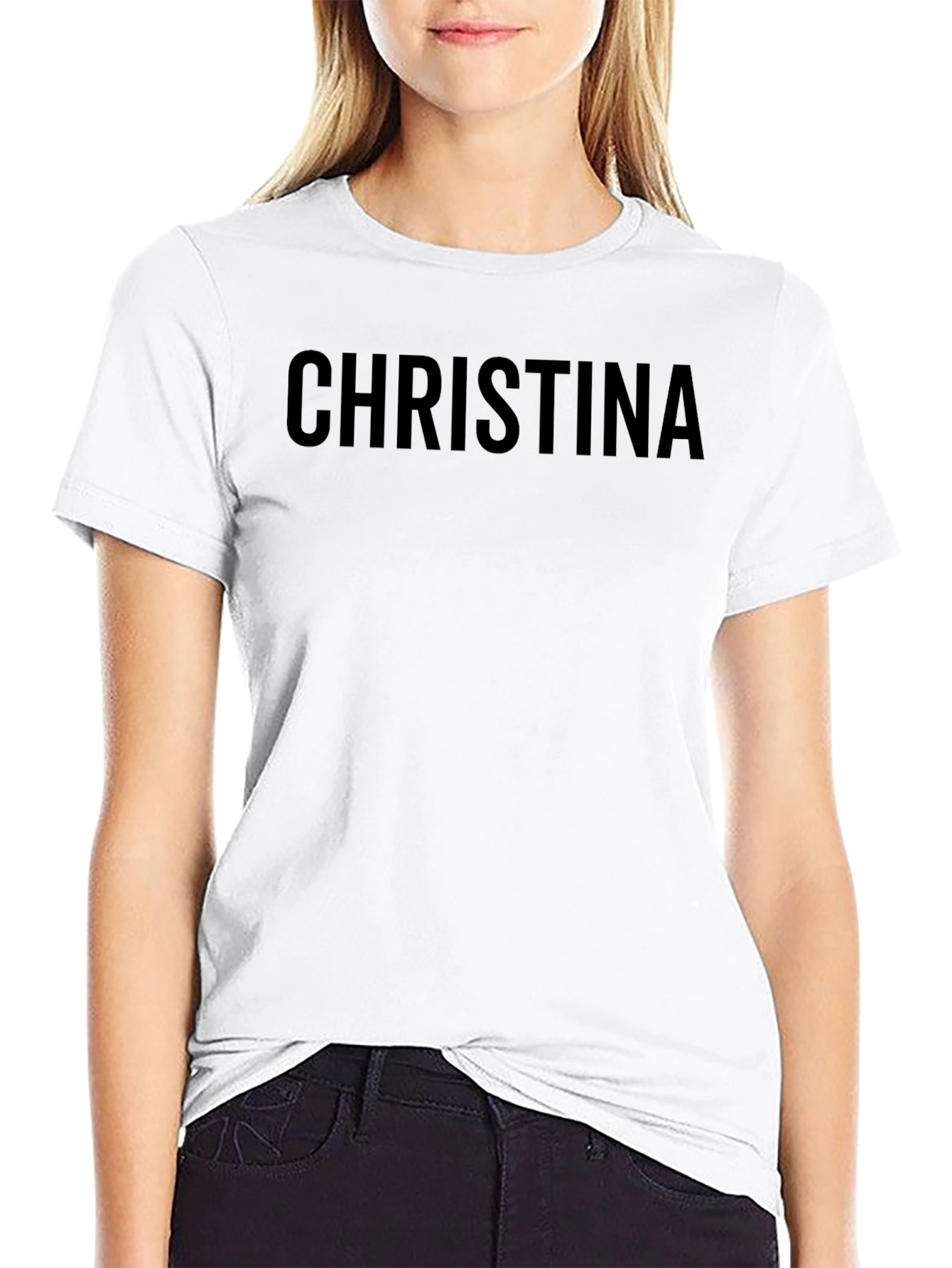 Christina Personalized Black T-Shirt