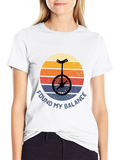 Found My Balance Unicycle T-Shirt - Retro Design