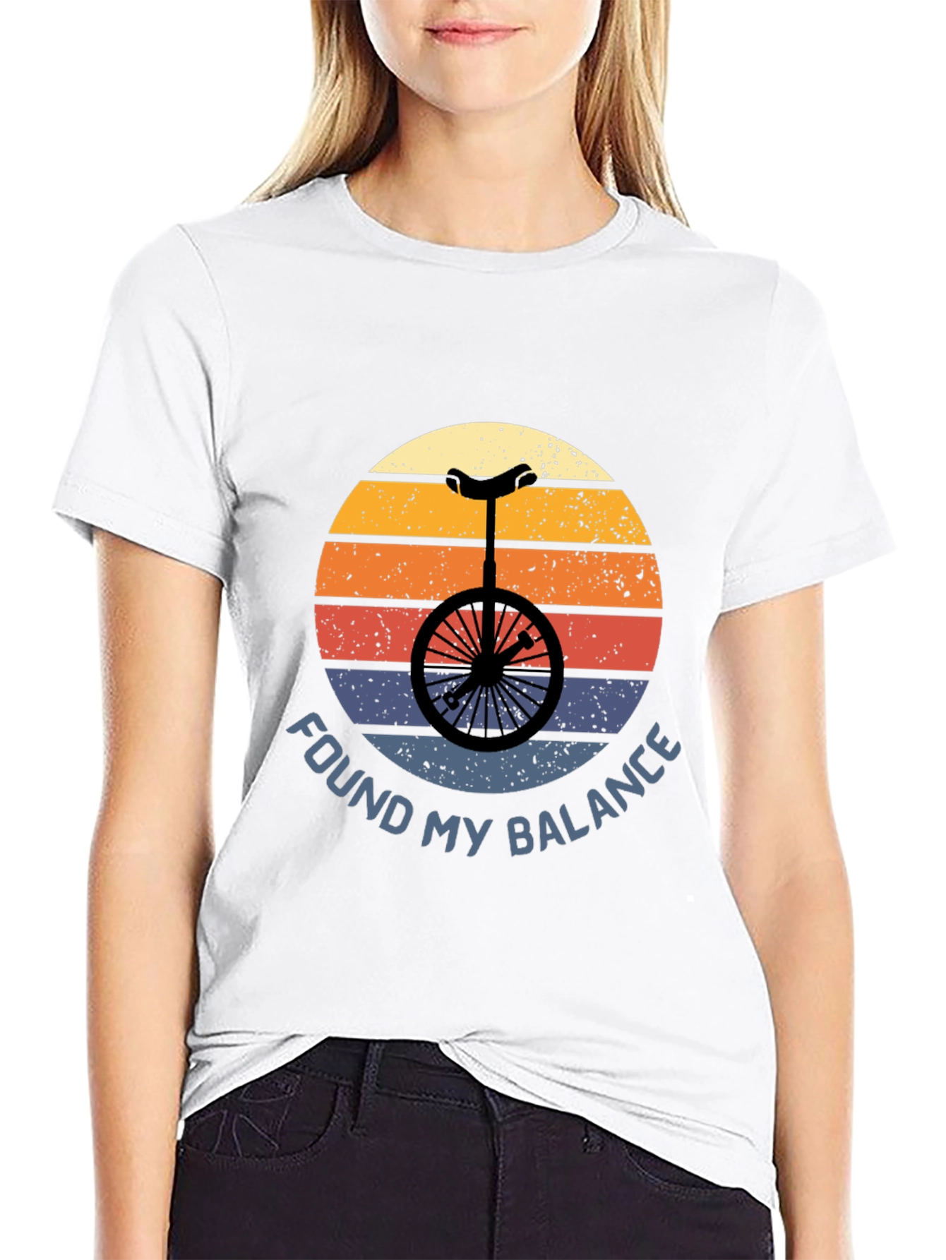 Found My Balance Unicycle T-Shirt - Retro Design