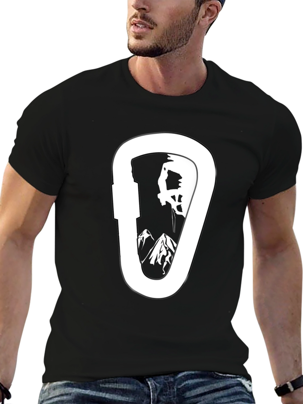 Climbing Carabiner T-Shirt - Mountain Adventure Tee