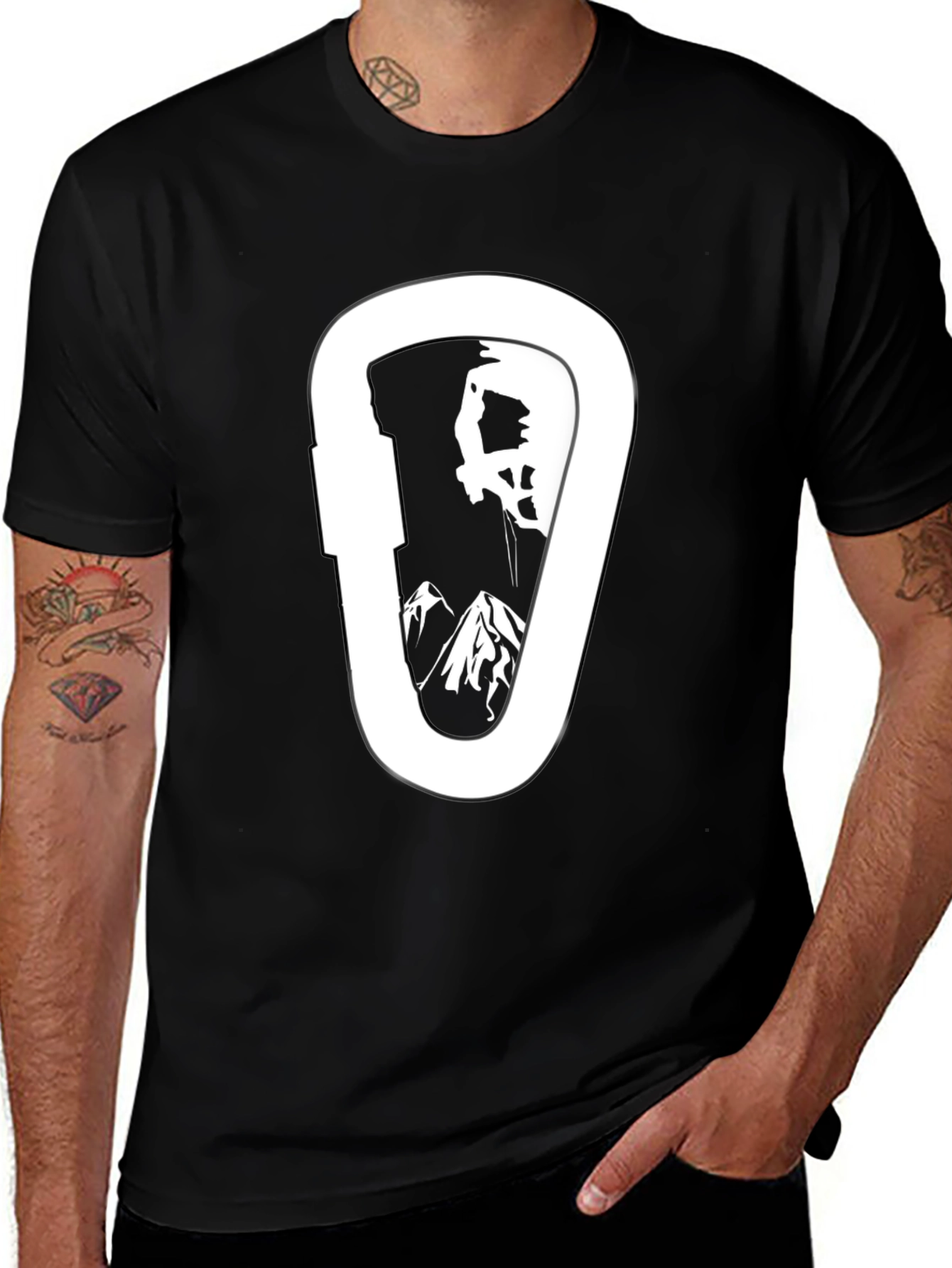 Climbing Carabiner T-Shirt - Mountain Adventure Tee