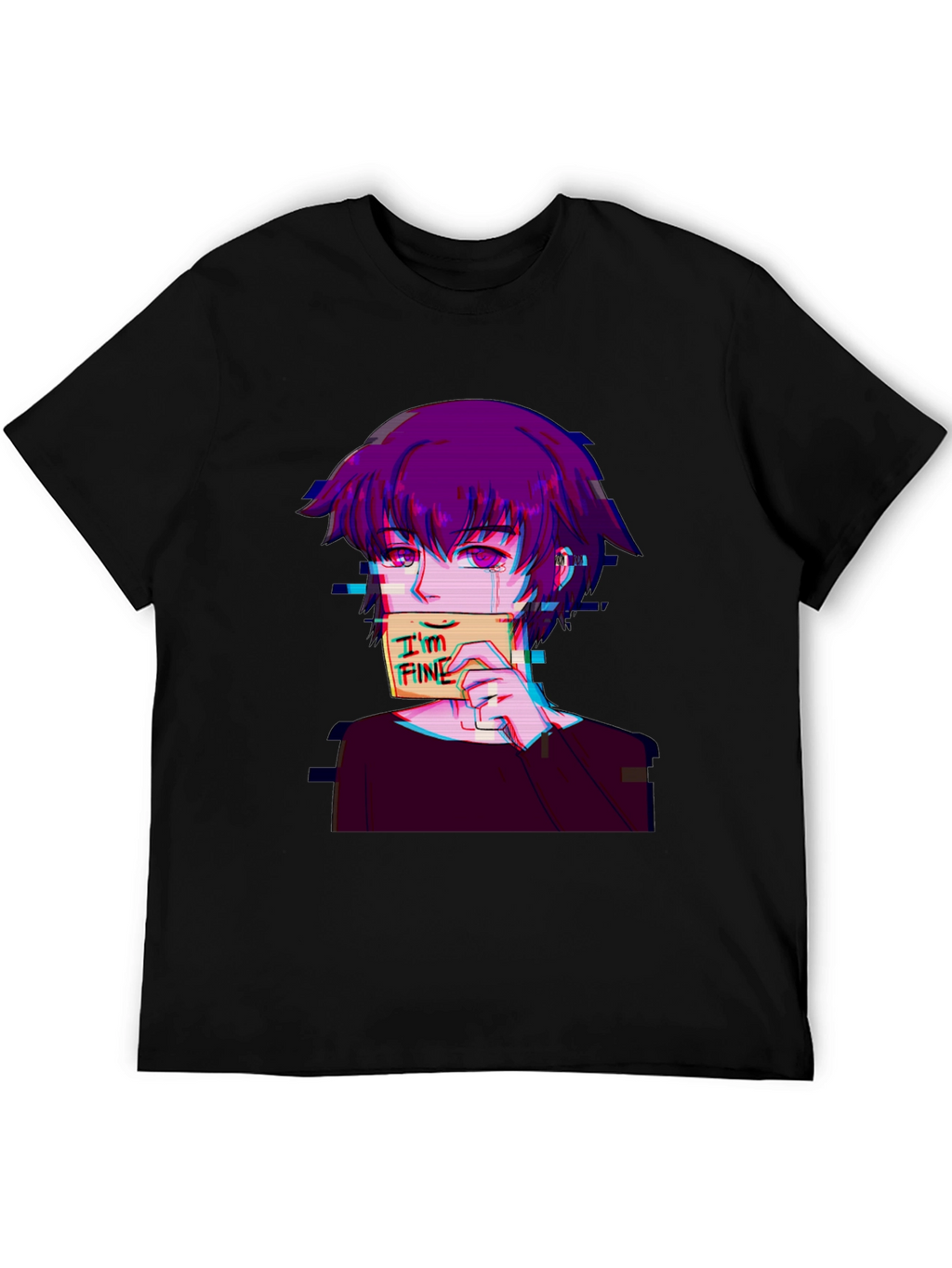 Anime Graphic T-Shirt - Im Fine