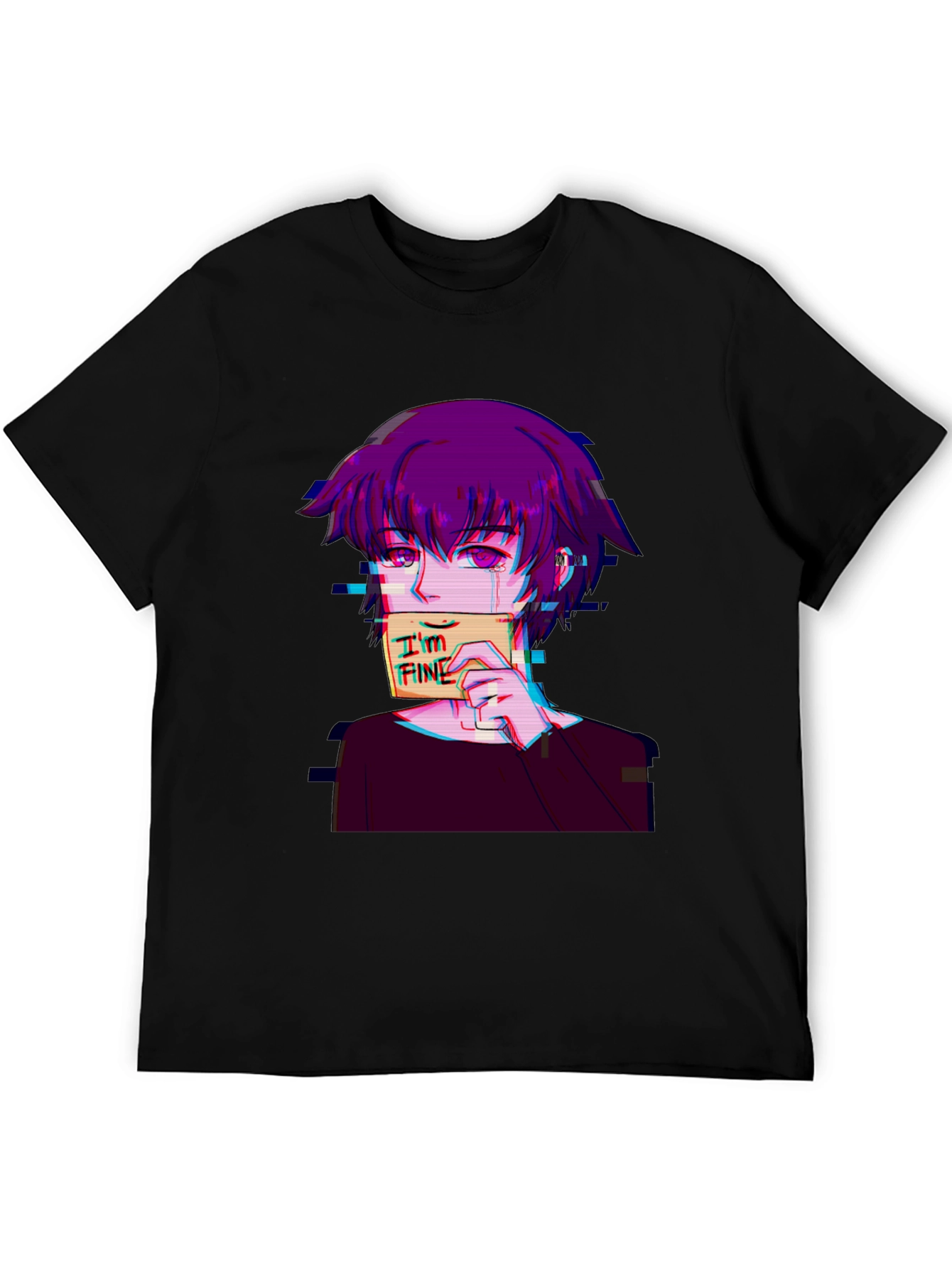 Anime Graphic T-Shirt - Im Fine