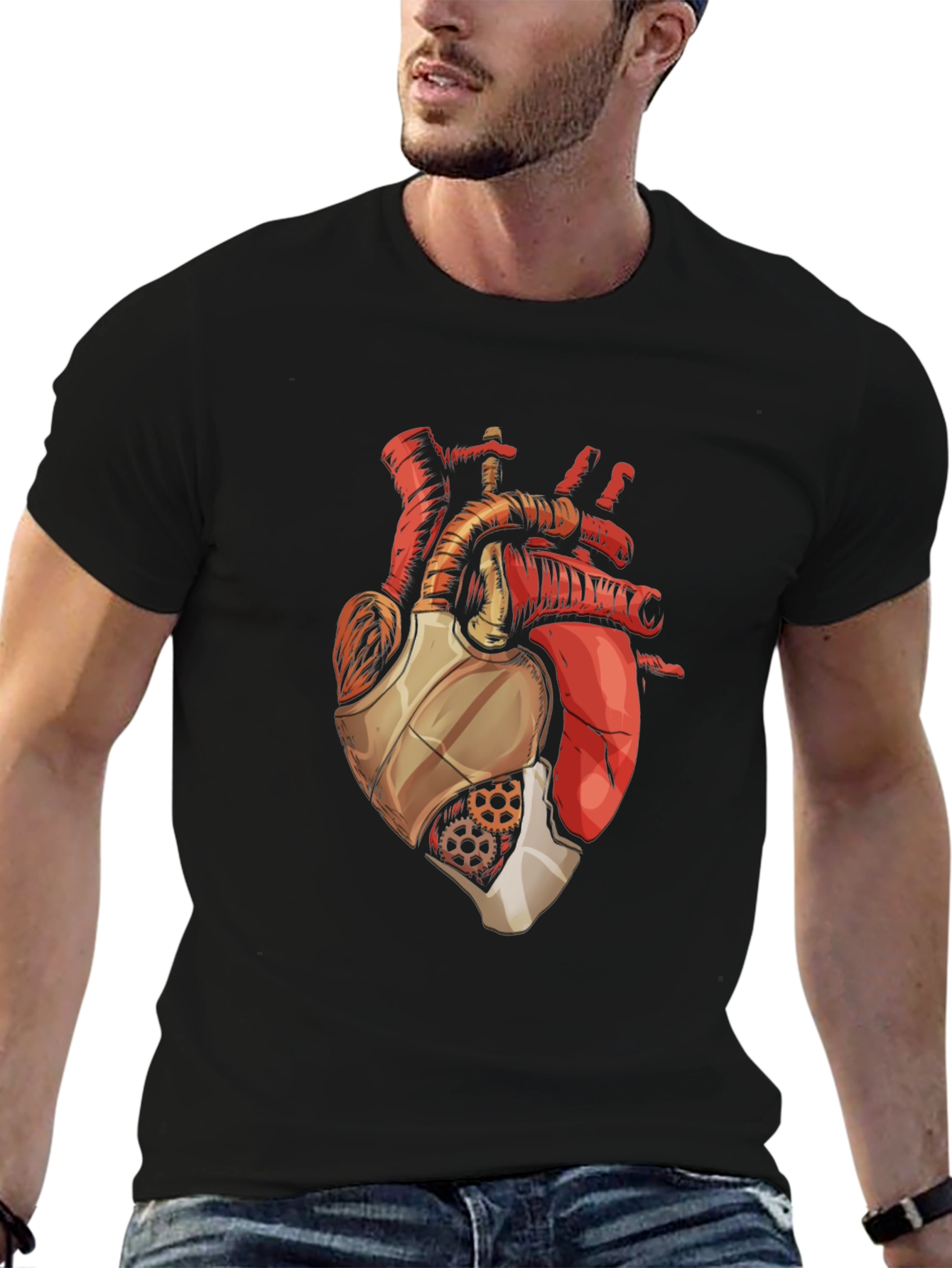 Mechanical Heart Graphic T-Shirt