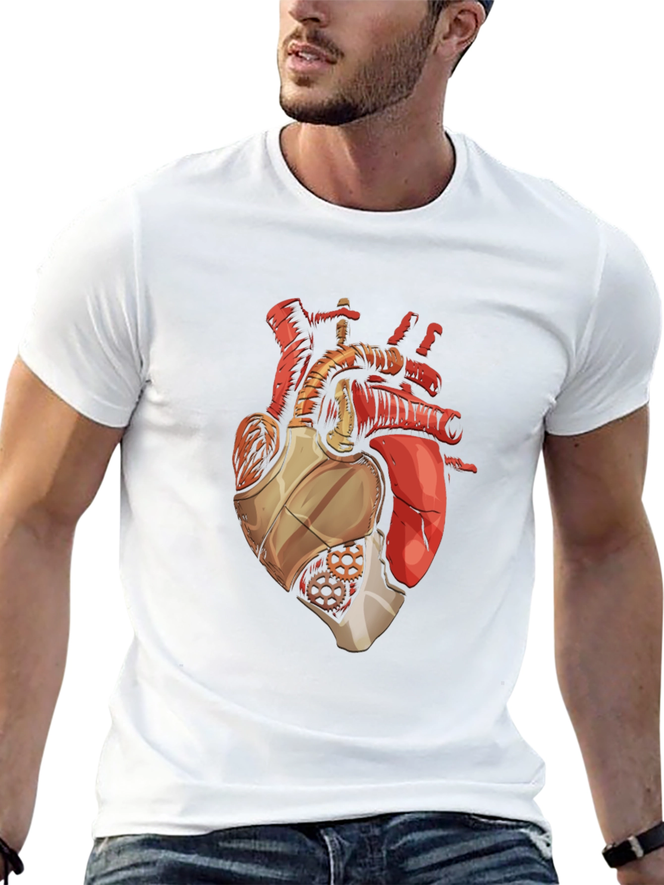 Mechanical Heart Graphic T-Shirt