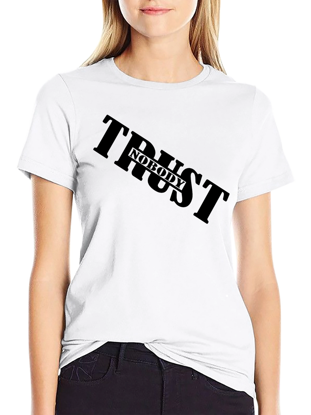 Trust Nobody Black Graphic Tee