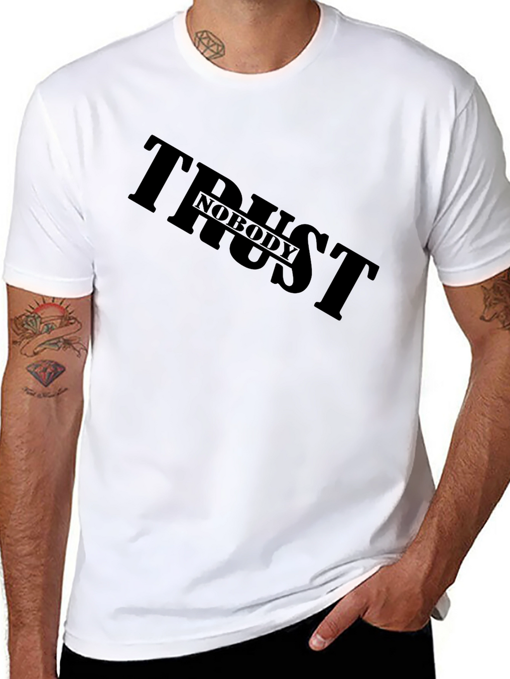 Trust Nobody Black Graphic Tee
