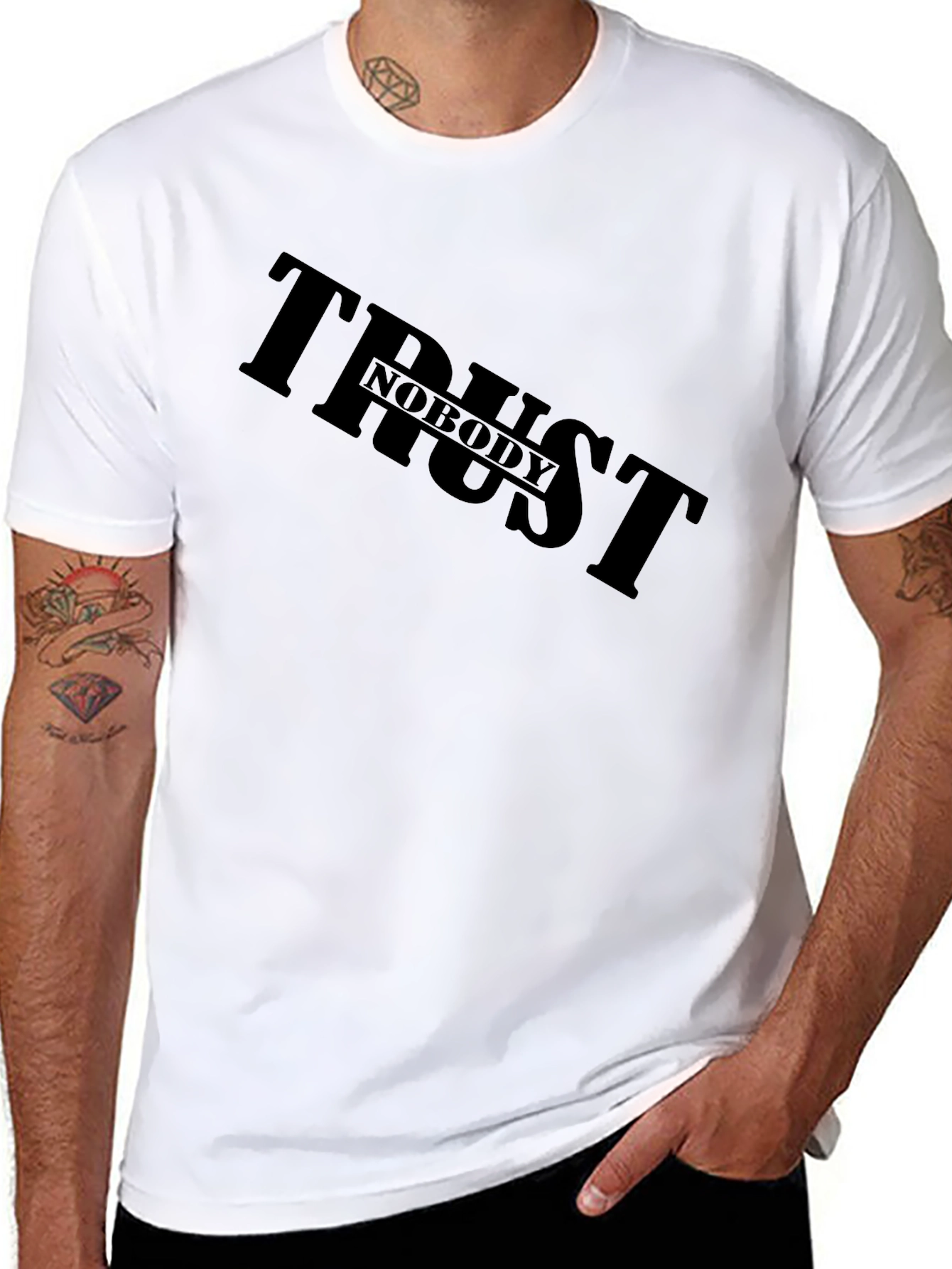 Trust Nobody Black Graphic Tee
