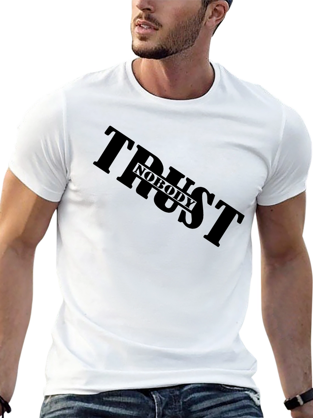 Trust Nobody Black Graphic Tee