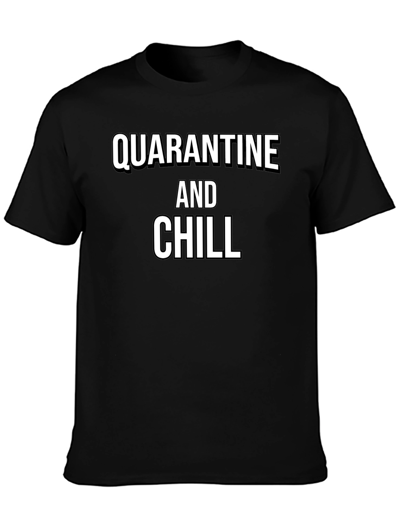 Quarantine and Chill Graphic Tee - Black