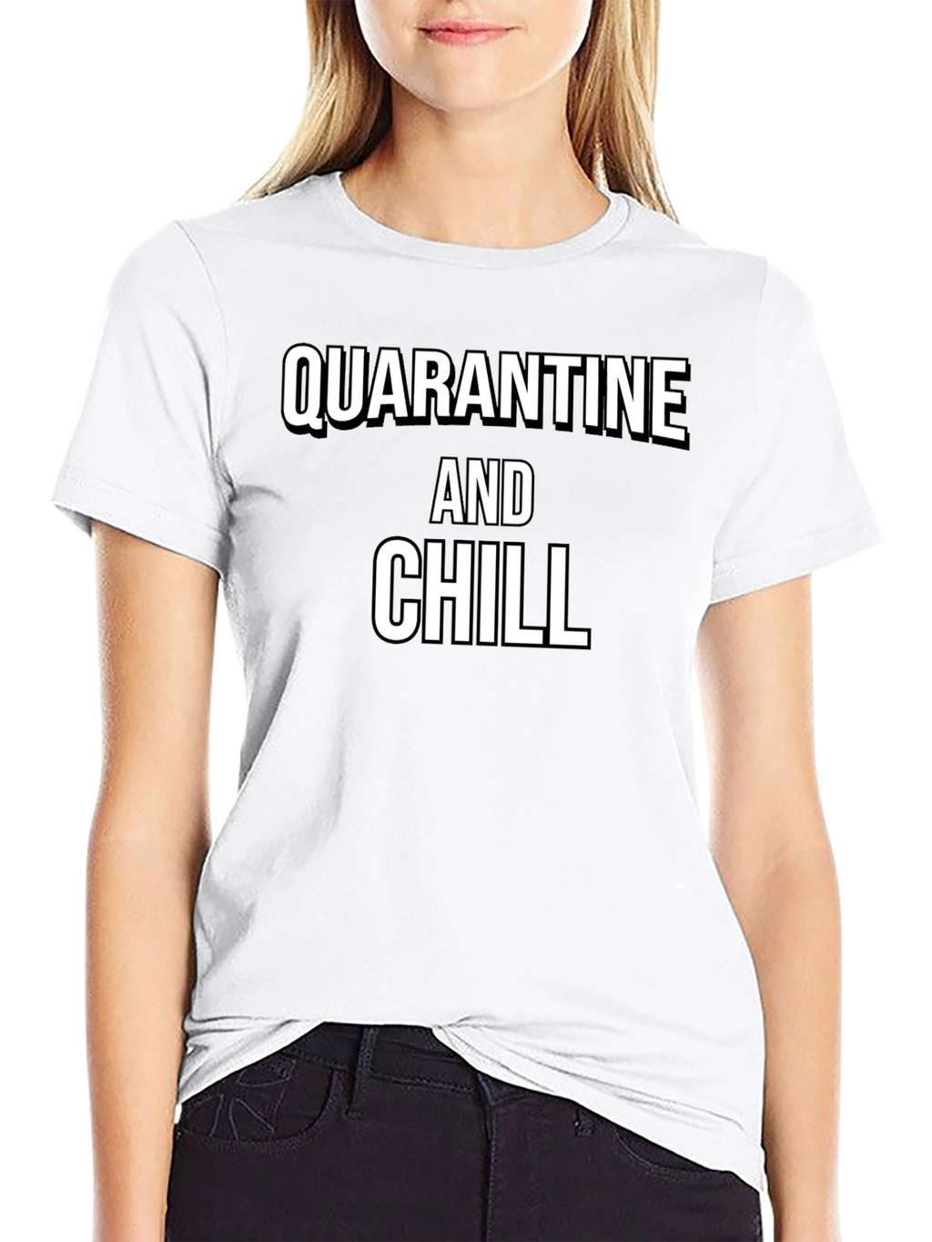 Quarantine and Chill Graphic Tee - Black
