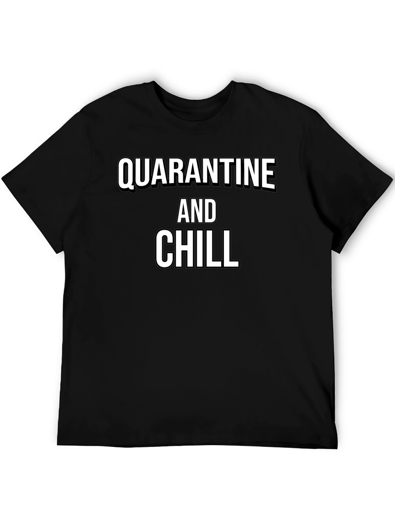 Quarantine and Chill Graphic Tee - Black