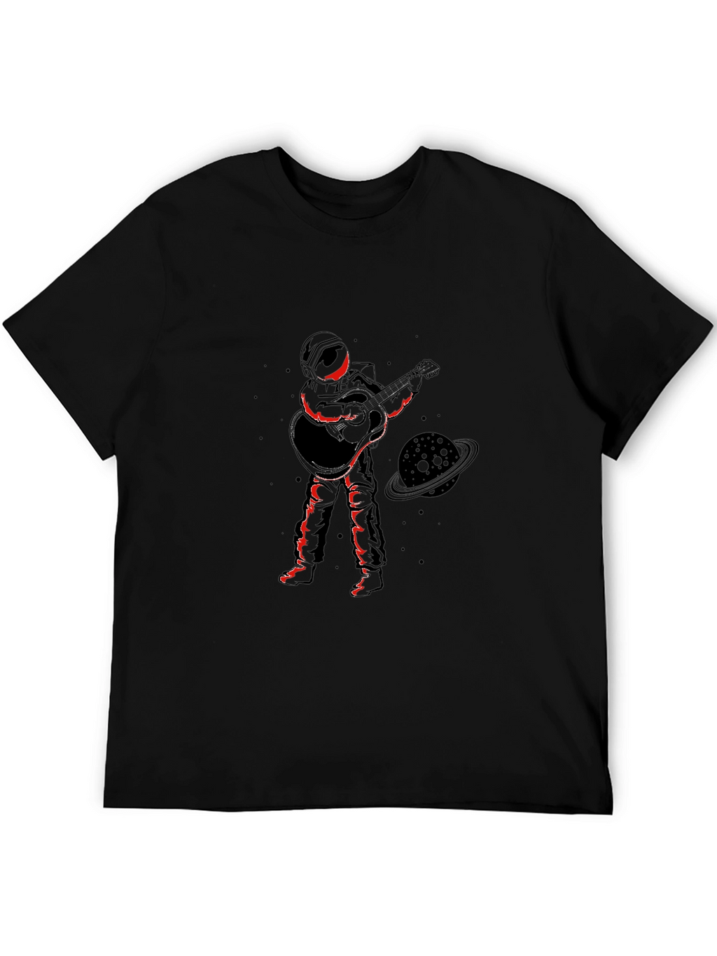 Astronaut Guitar Player Graphic Tee - Cool Space Design