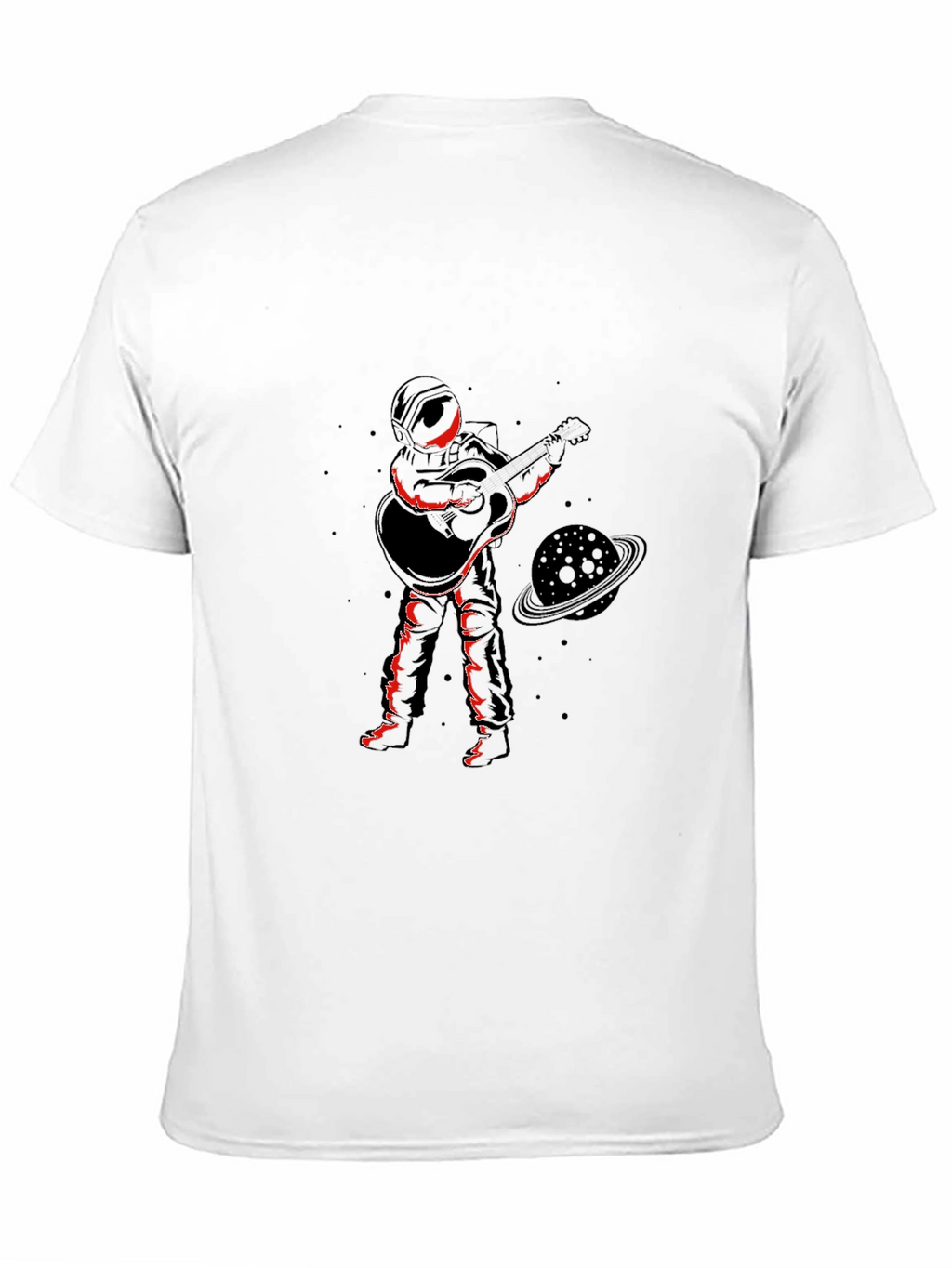 Astronaut Guitar Player Graphic Tee - Cool Space Design