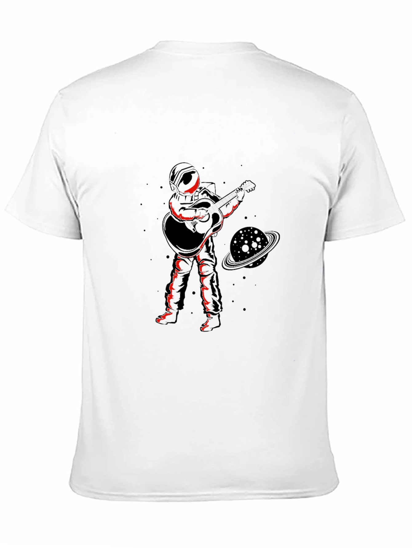 Astronaut Guitar Player Graphic Tee - Cool Space Design