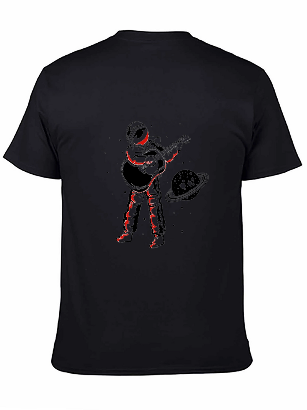Astronaut Guitar Player Graphic Tee - Cool Space Design
