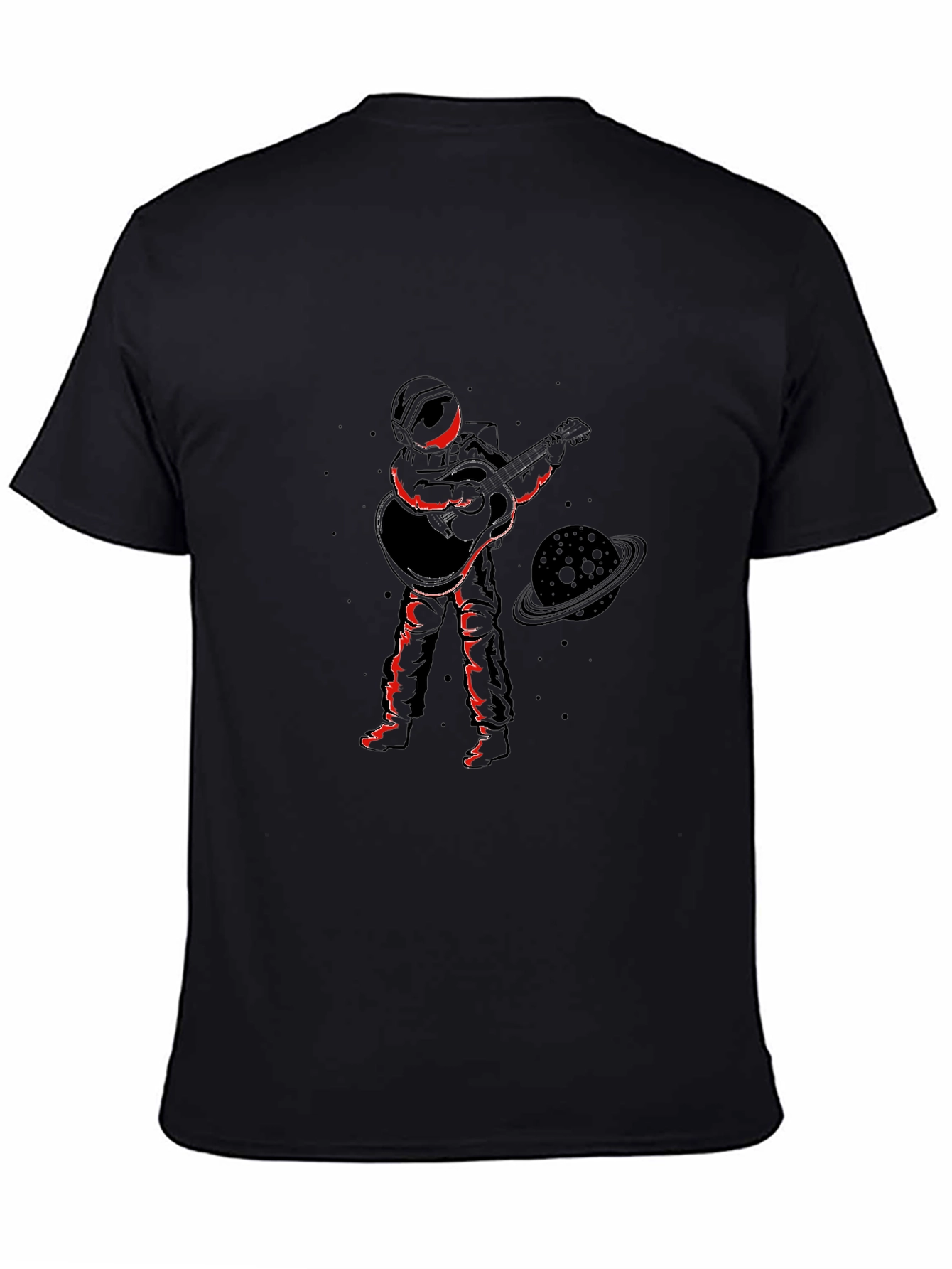 Astronaut Guitar Player Graphic Tee - Cool Space Design