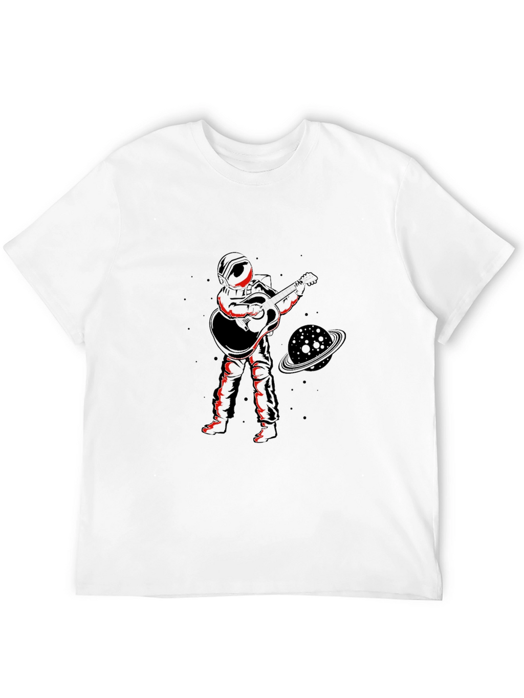 Astronaut Guitar Player Graphic Tee - Cool Space Design
