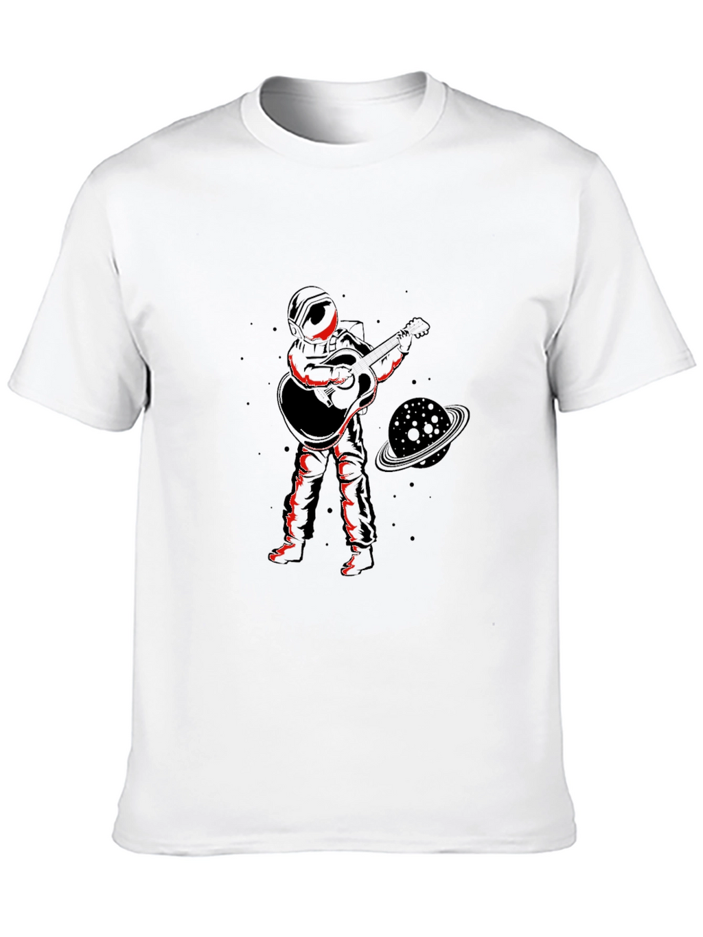 Astronaut Guitar Player Graphic Tee - Cool Space Design