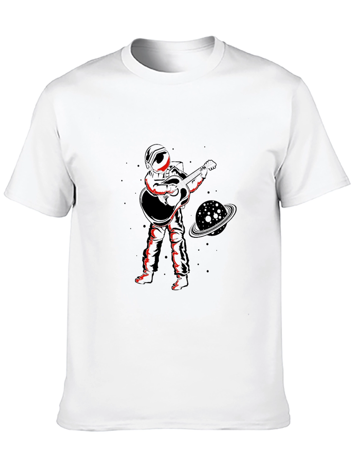 Astronaut Guitar Player Graphic Tee - Cool Space Design