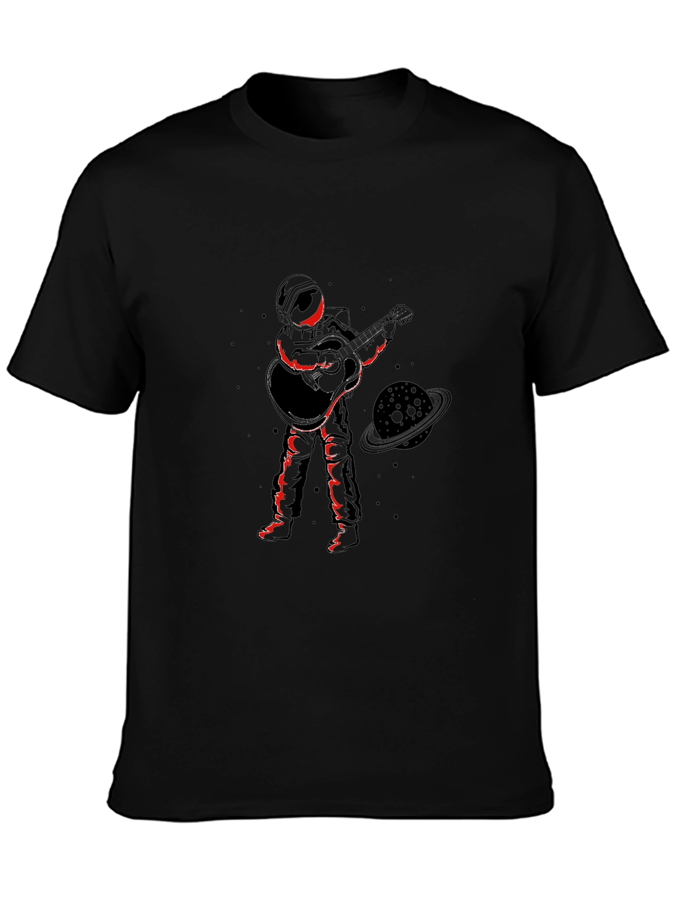 Astronaut Guitar Player Graphic Tee - Cool Space Design
