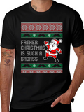 Father Christmas Badass Ugly Sweater Style T-Shirt