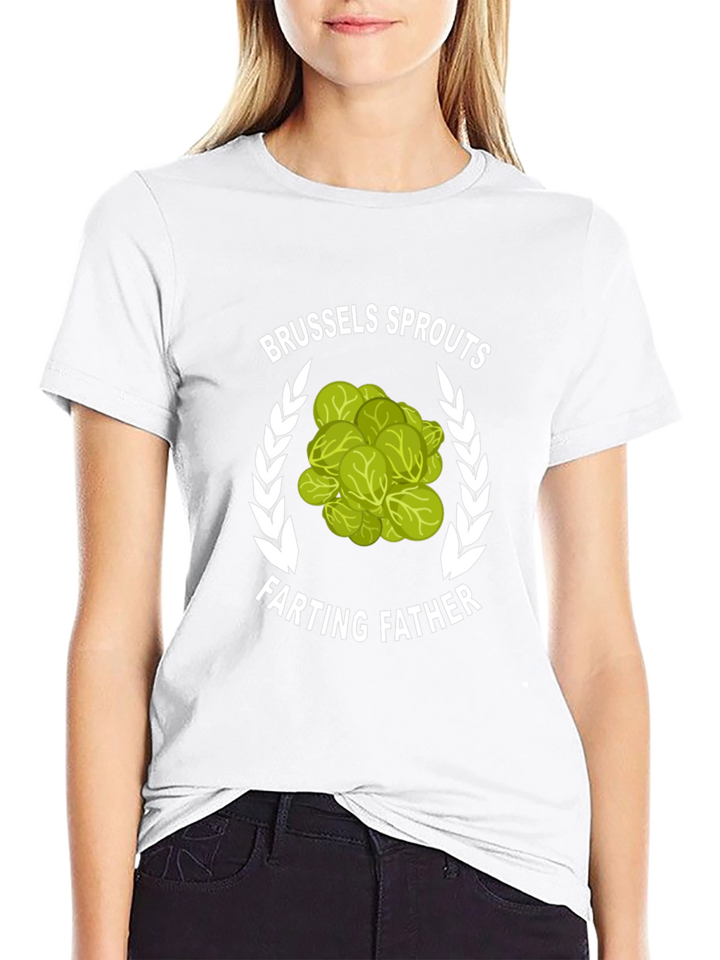 Brussels Sprouts Farting Father Graphic T-Shirt