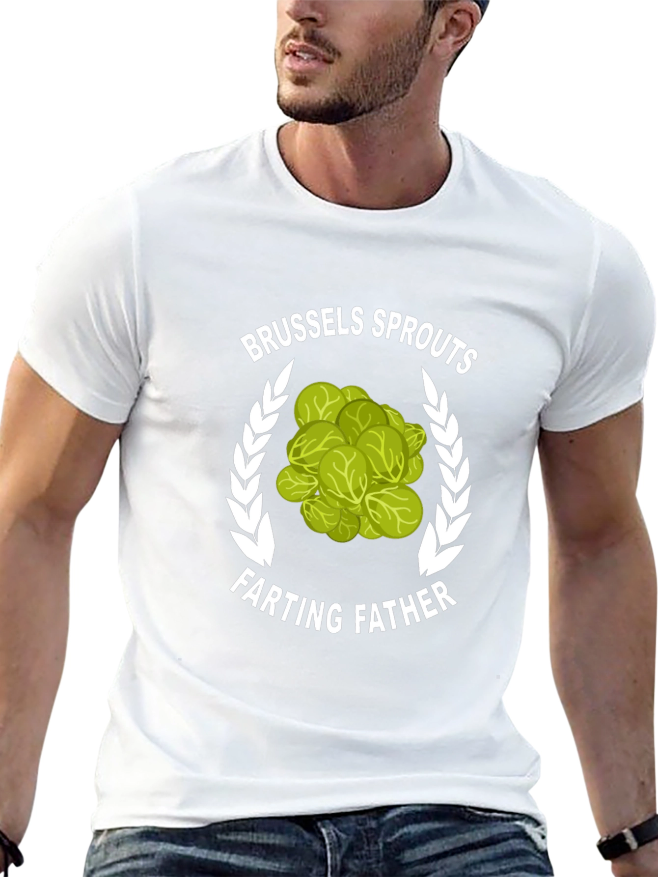 Brussels Sprouts Farting Father Graphic T-Shirt