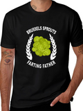 Brussels Sprouts Farting Father Graphic T-Shirt