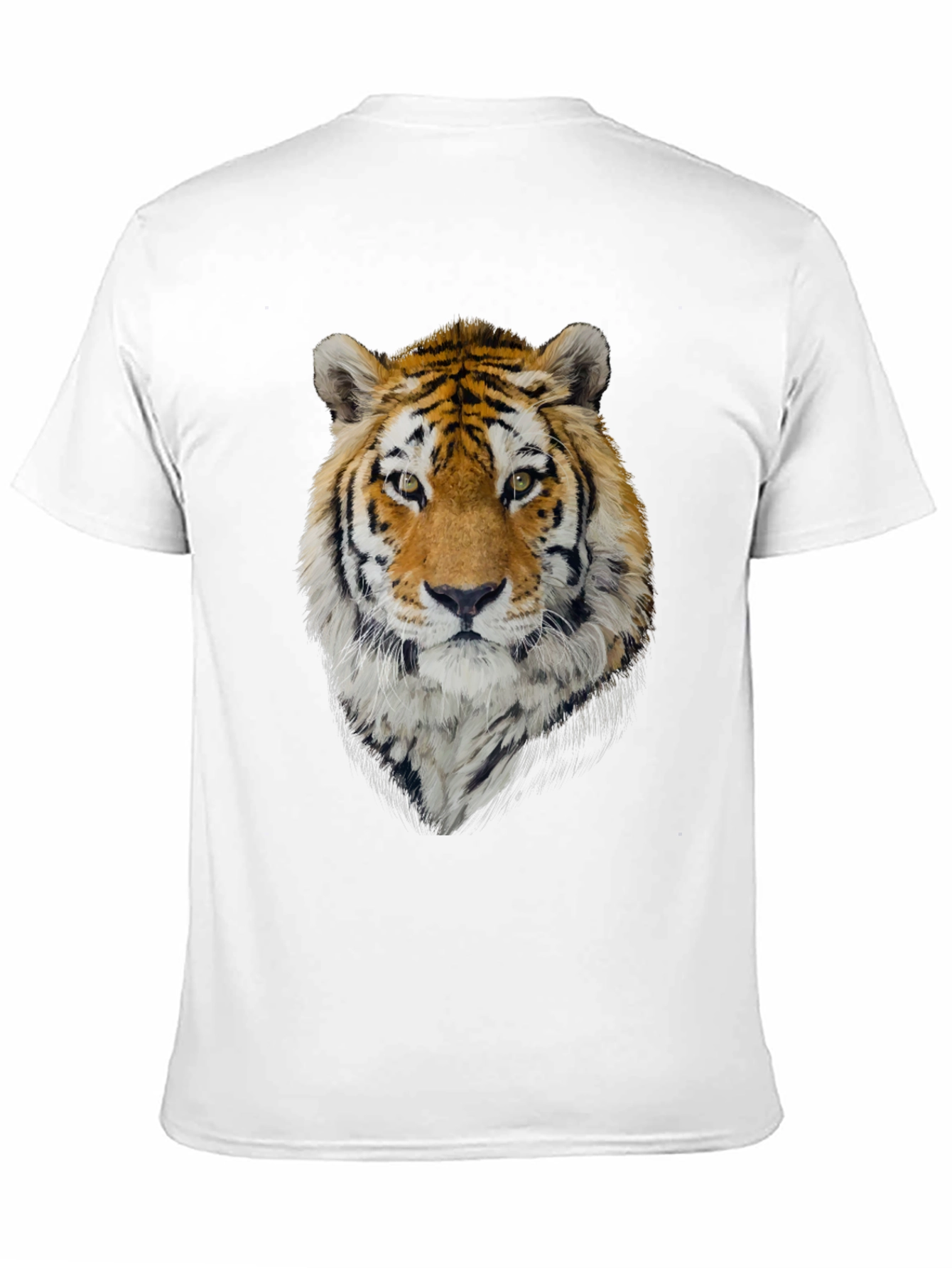 Tiger Graphic Tee - Mens Black Crew Neck T-Shirt
