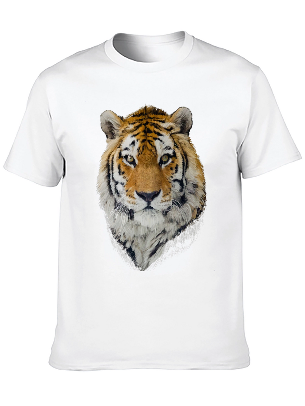 Tiger Graphic Tee - Mens Black Crew Neck T-Shirt