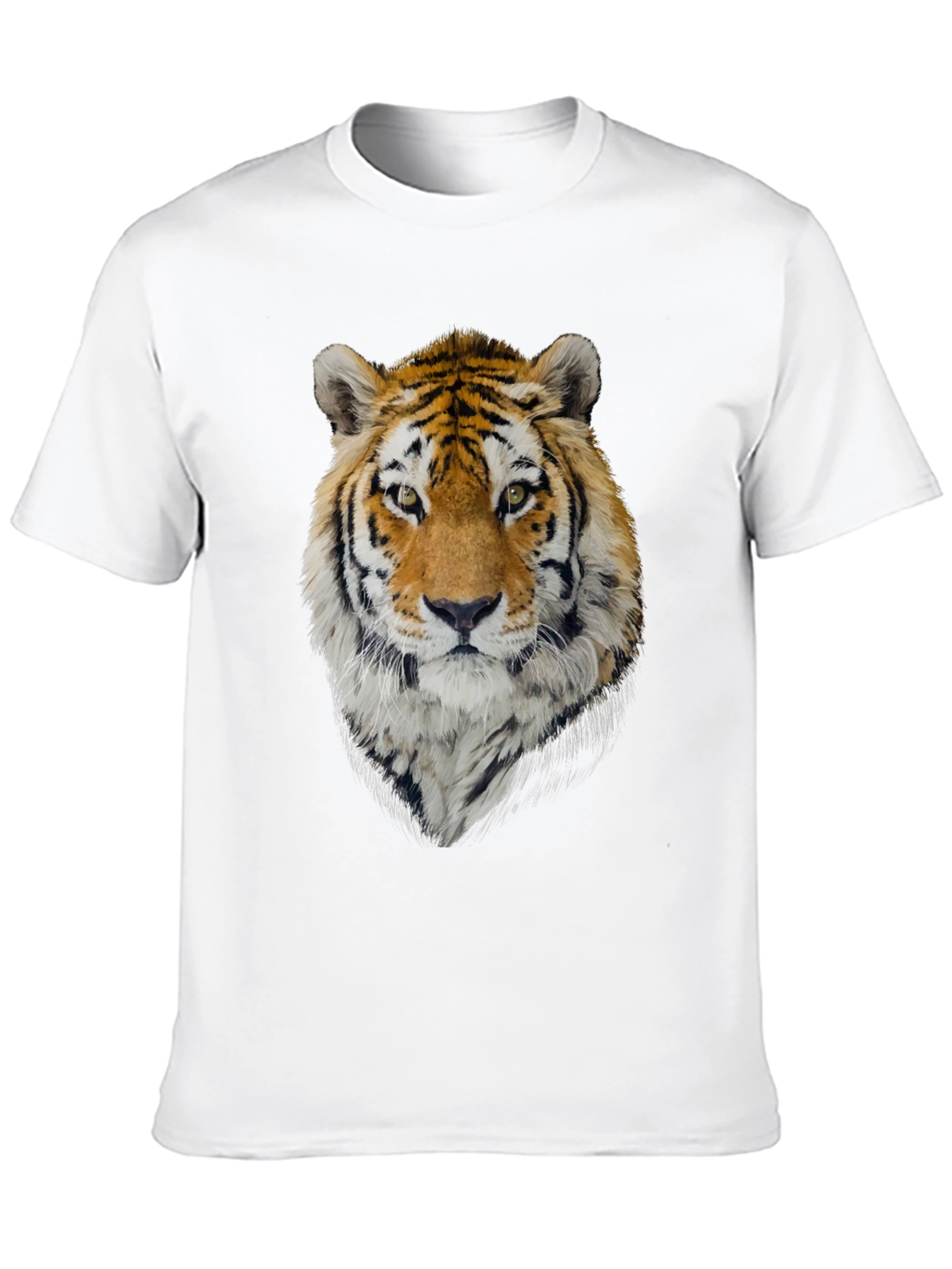 Tiger Graphic Tee - Mens Black Crew Neck T-Shirt