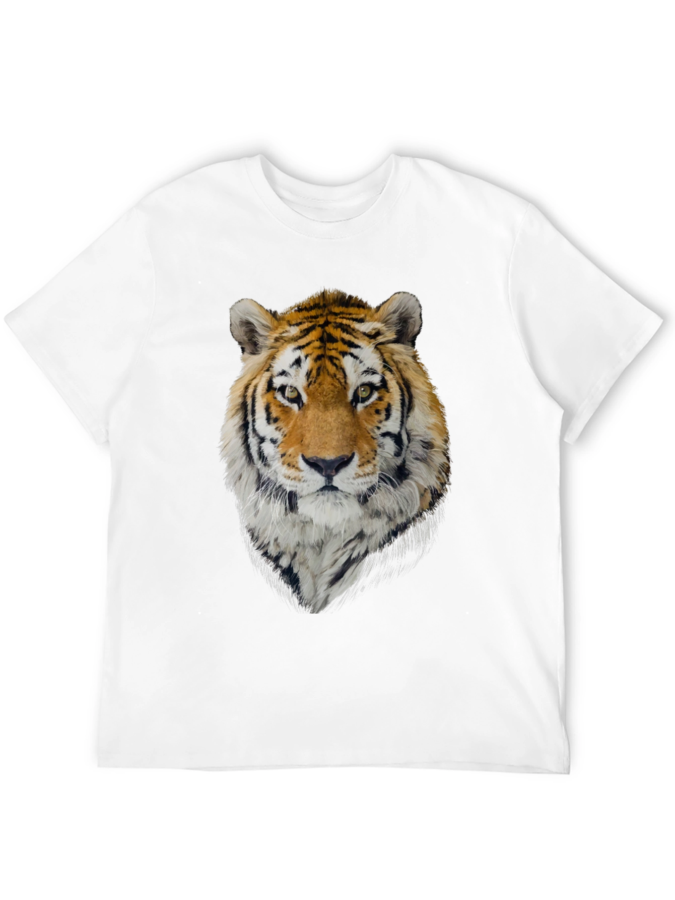 Tiger Graphic Tee - Mens Black Crew Neck T-Shirt