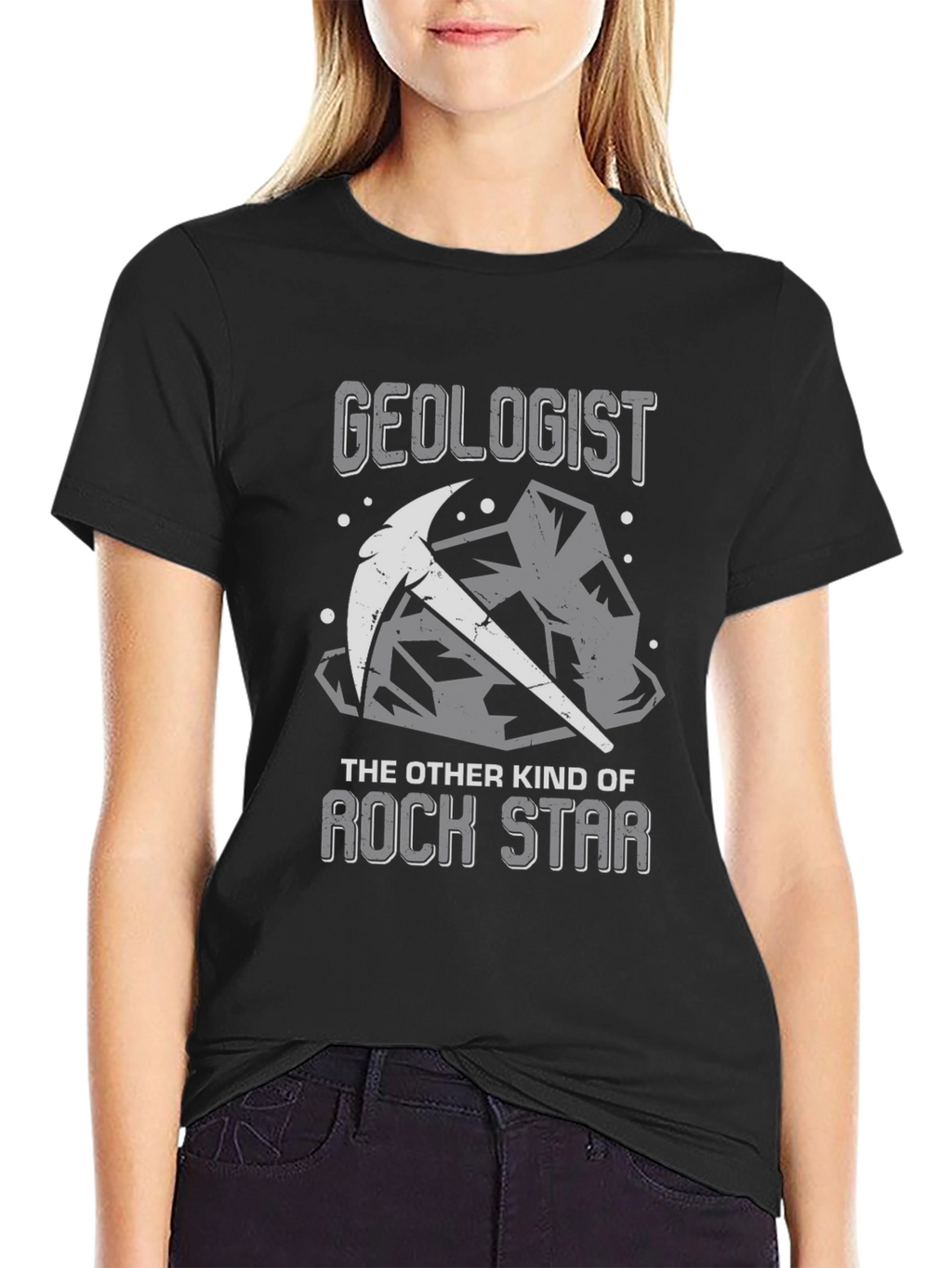 Geologist Rock Star Graphic Tee - Black