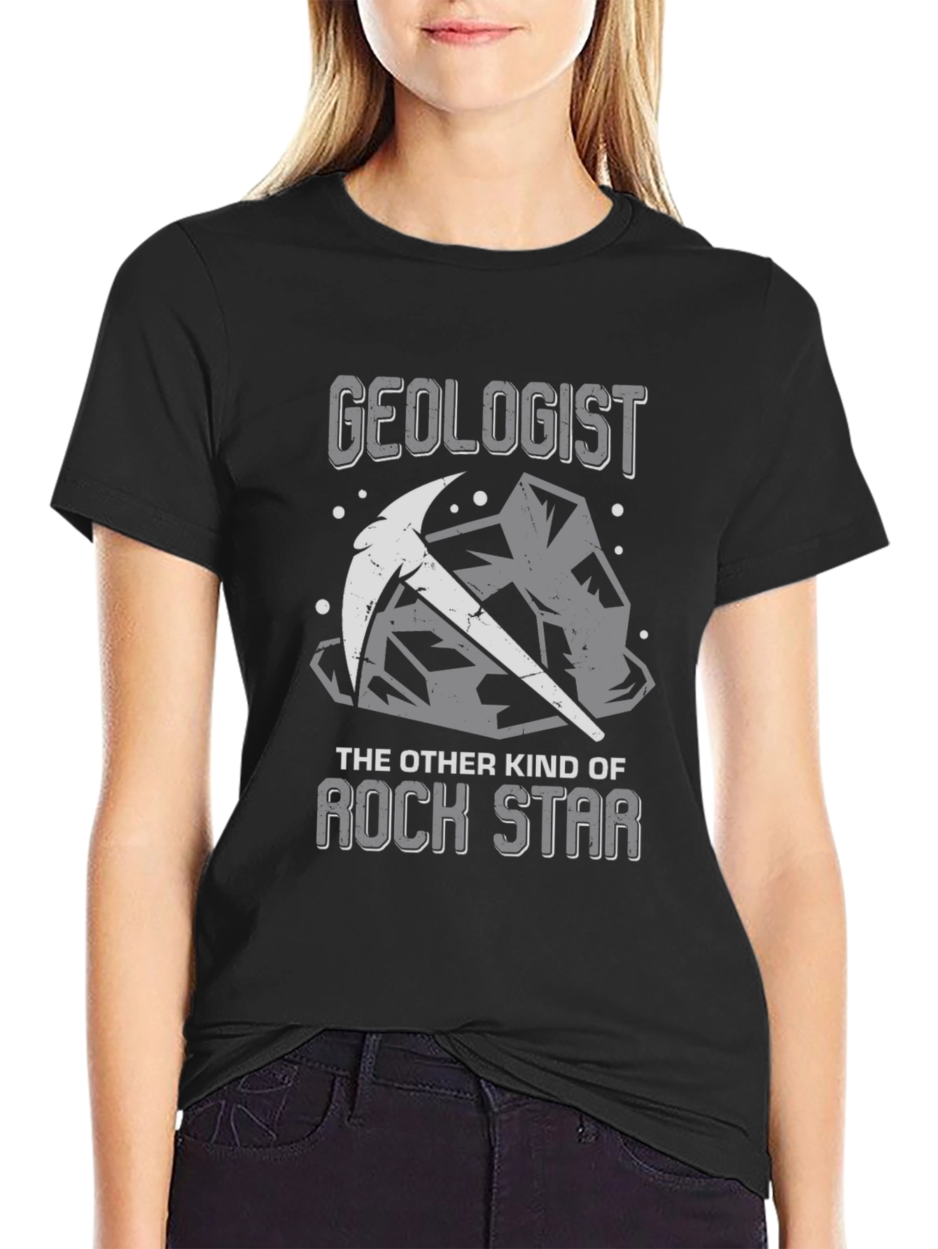 Geologist Rock Star Graphic Tee - Black