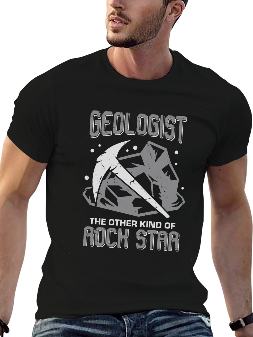 Geologist Rock Star Graphic Tee - Black