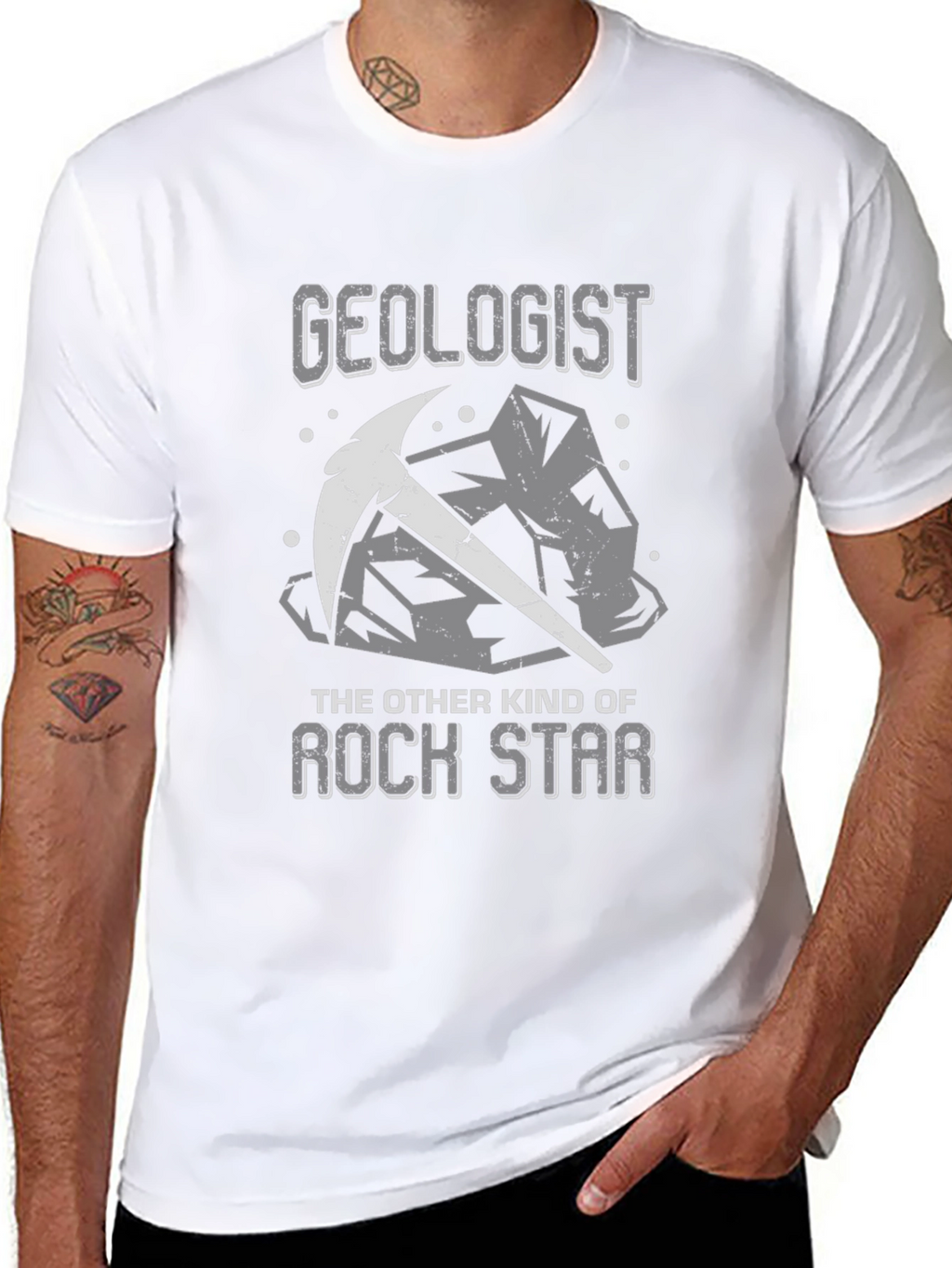 Geologist Rock Star Graphic Tee - Black
