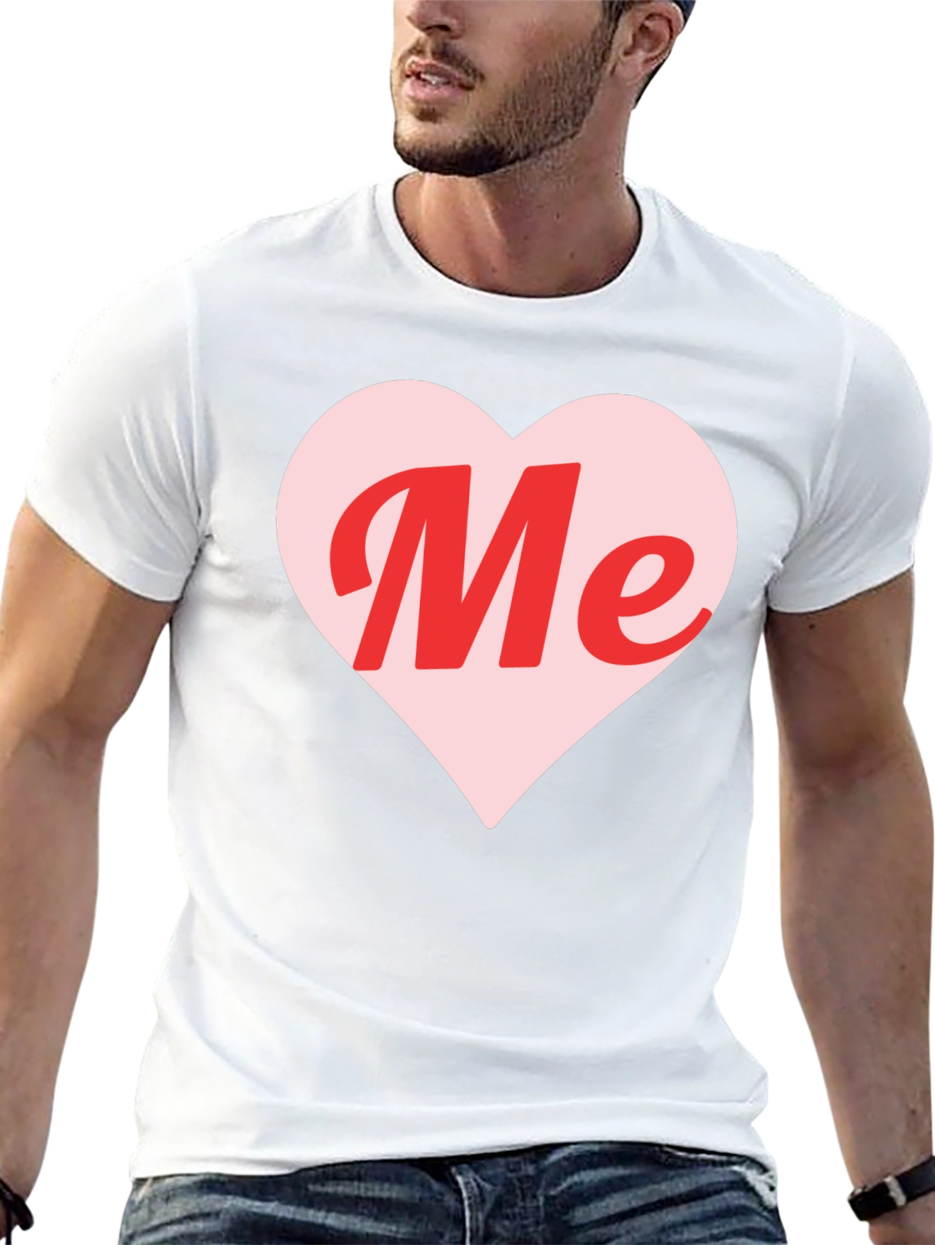 Me Heart Graphic Tee - Trendy Black T-Shirt