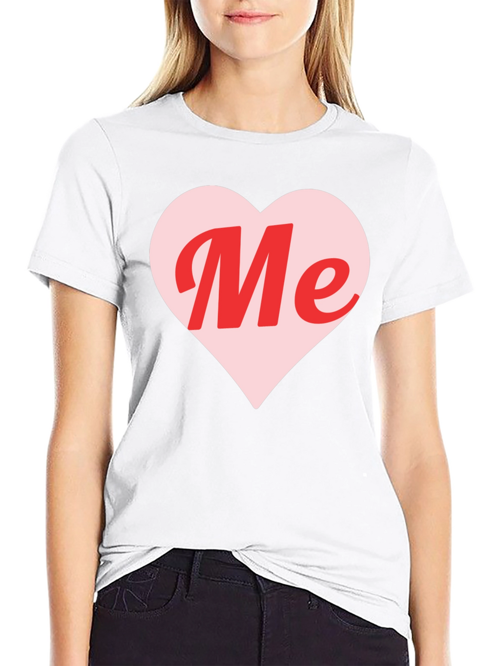 Me Heart Graphic Tee - Trendy Black T-Shirt
