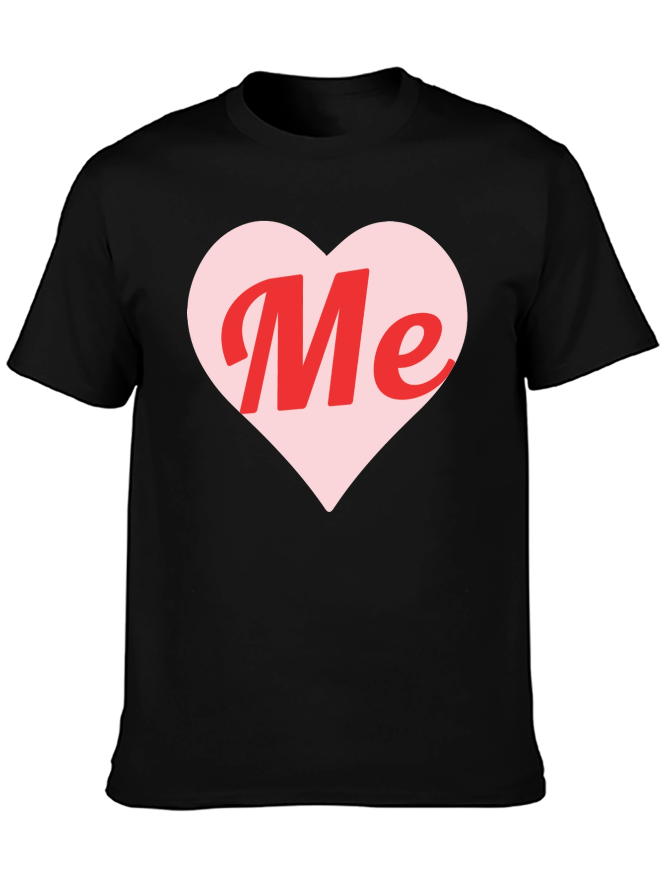 Me Heart Graphic Tee - Trendy Black T-Shirt