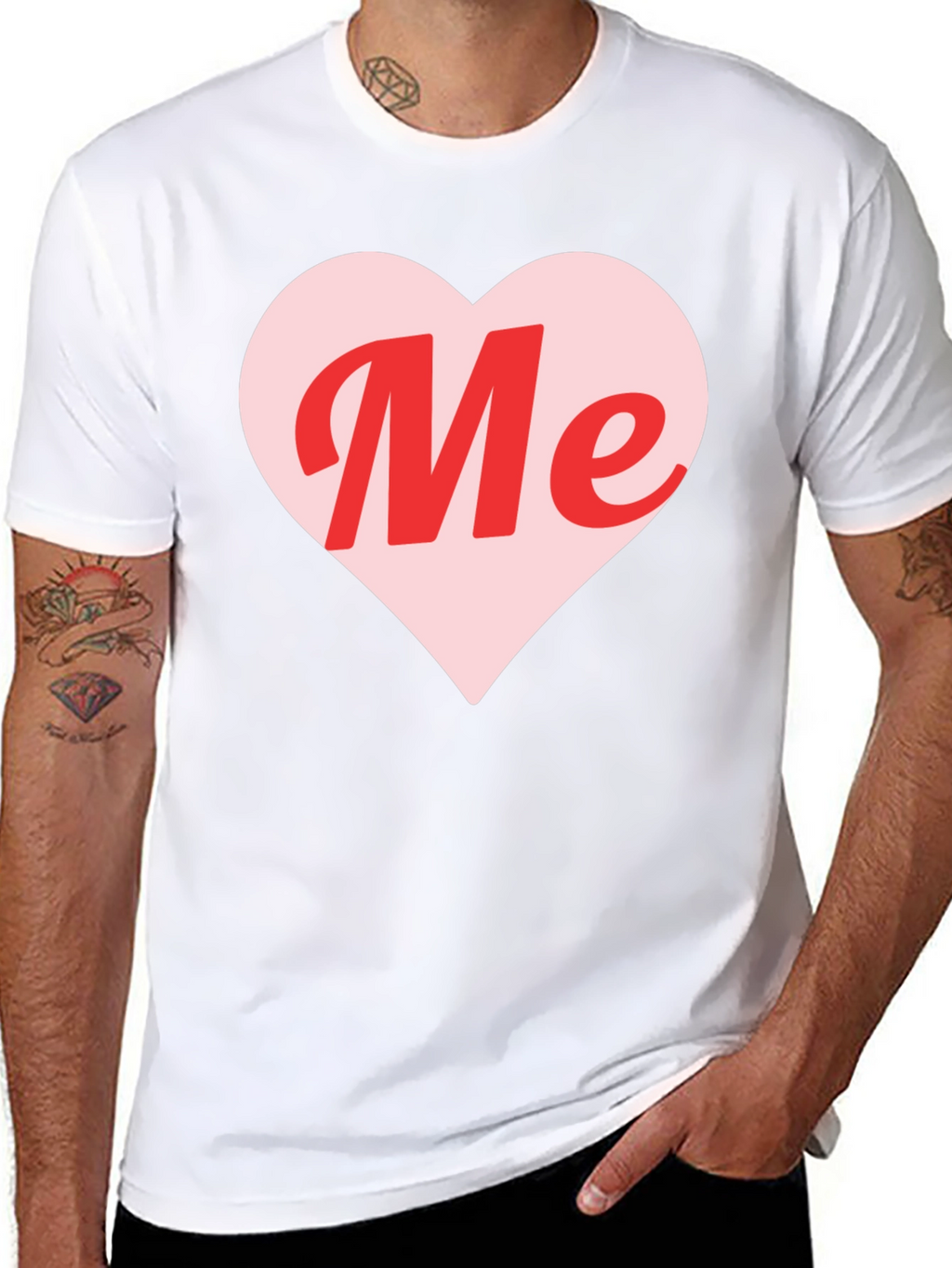 Me Heart Graphic Tee - Trendy Black T-Shirt