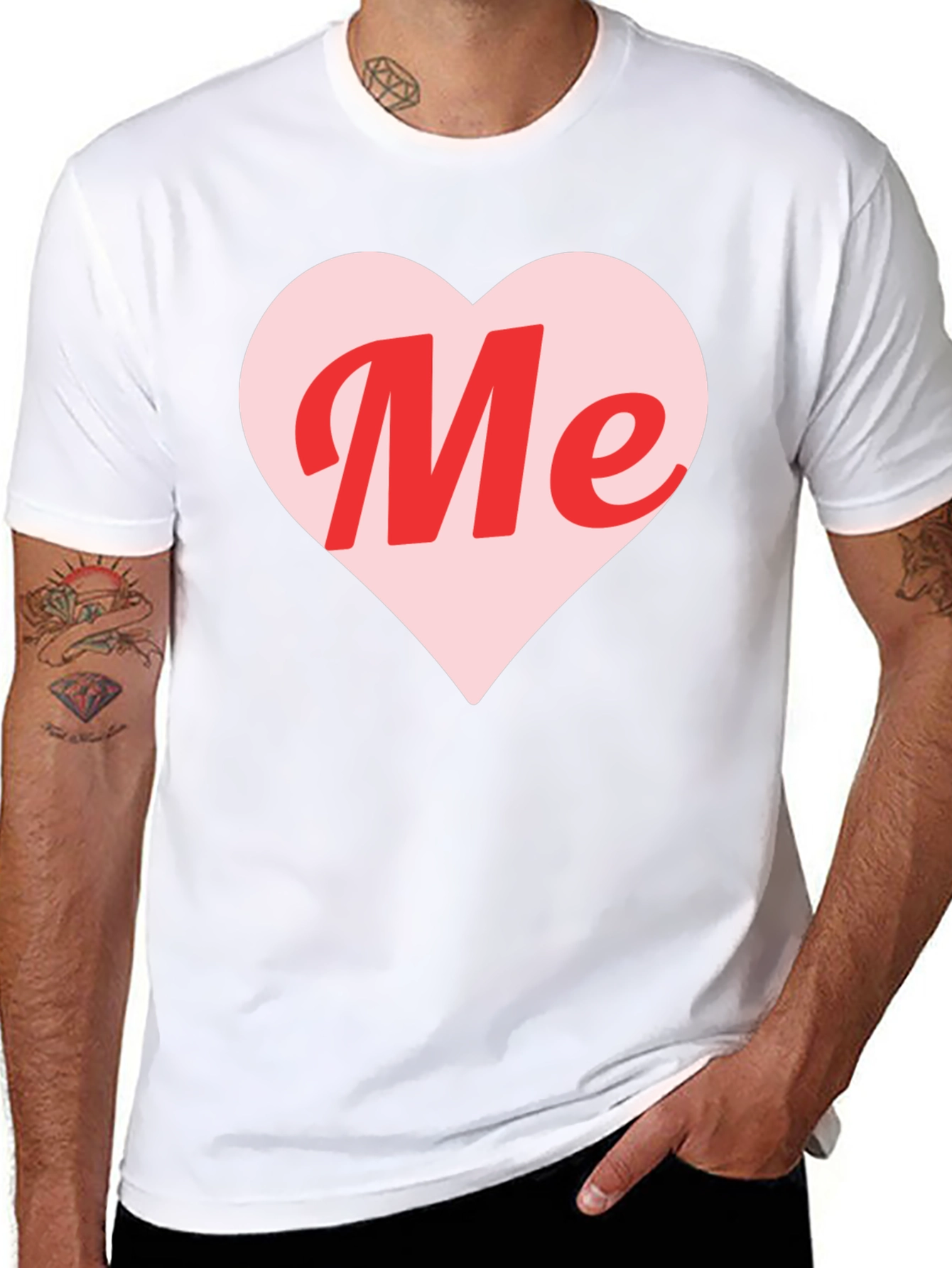 Me Heart Graphic Tee - Trendy Black T-Shirt