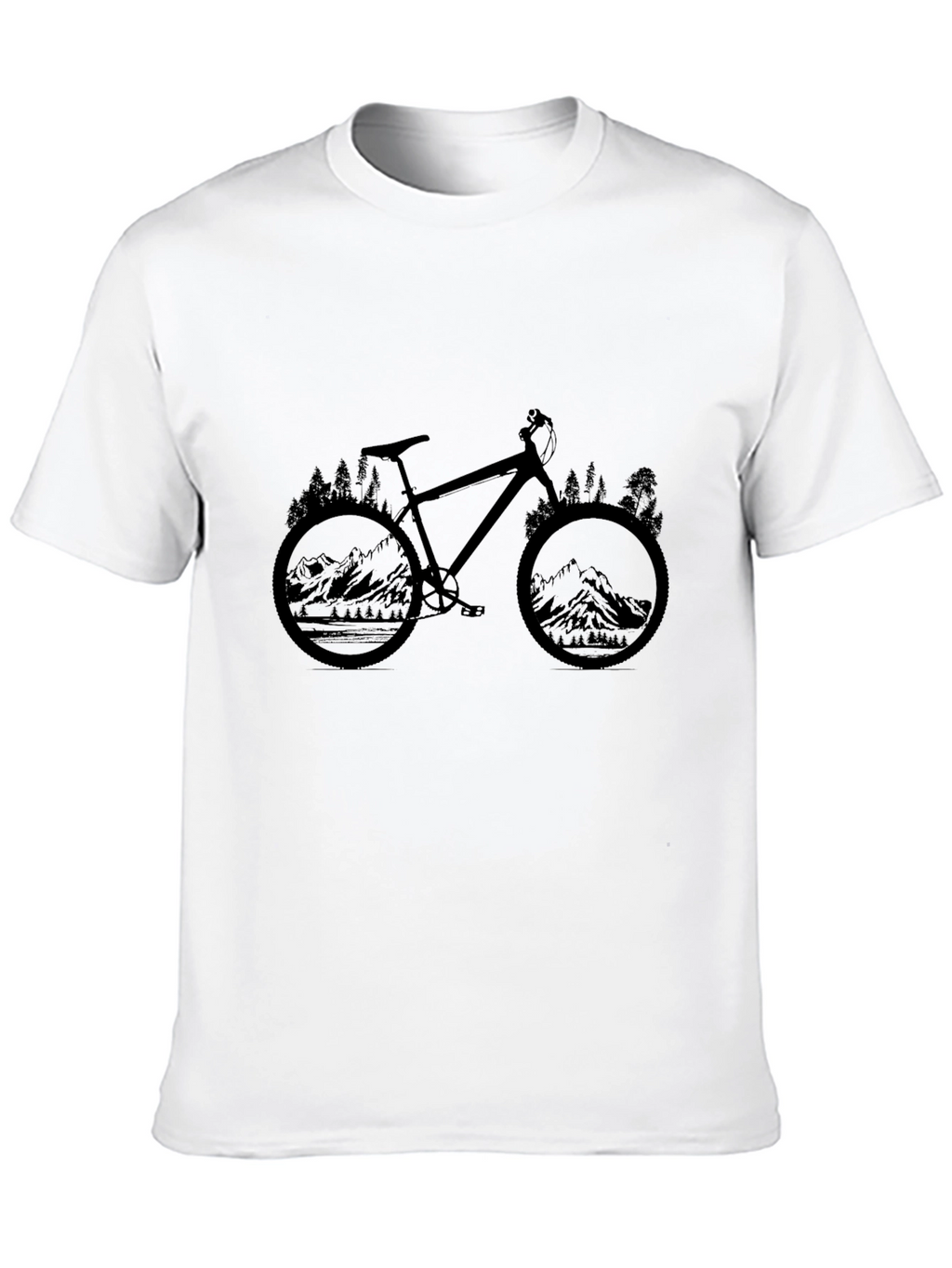 Mountain Bike Graphic Tee - Nature Lover Shirt