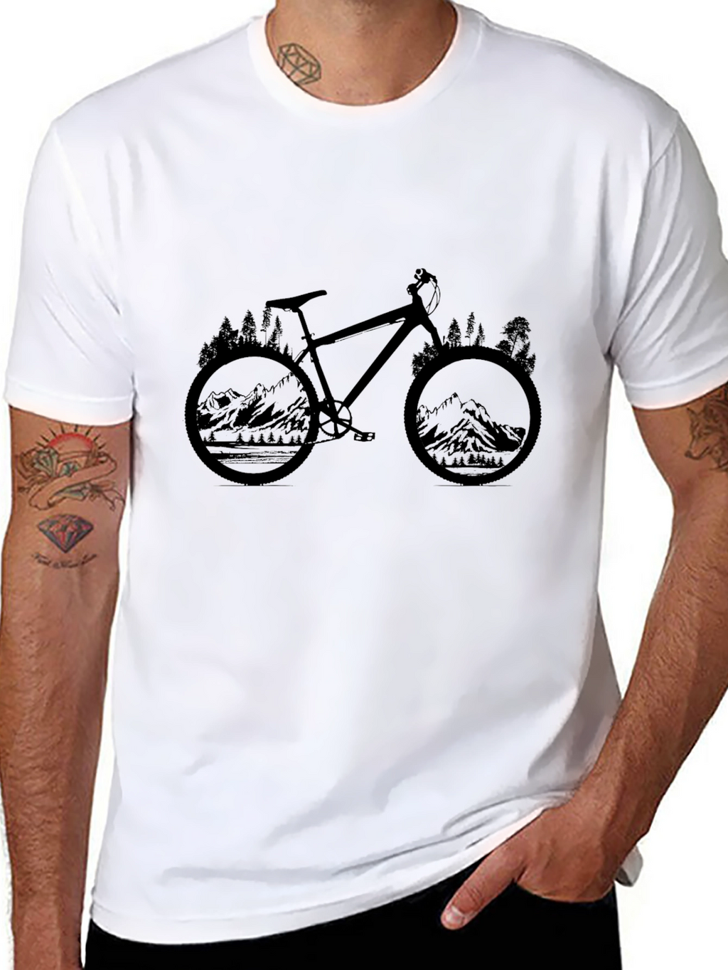 Mountain Bike Graphic Tee - Nature Lover Shirt