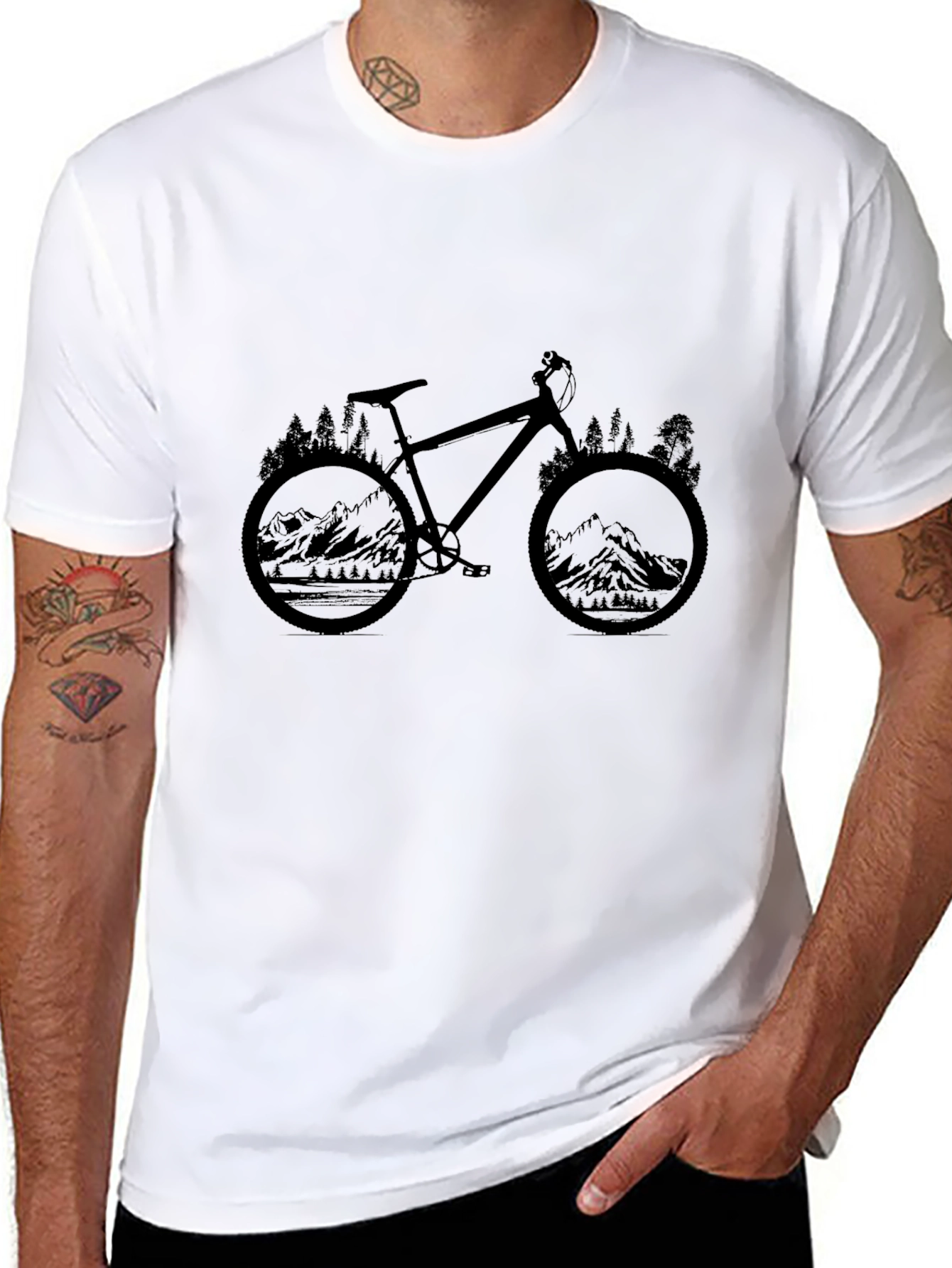 Mountain Bike Graphic Tee - Nature Lover Shirt