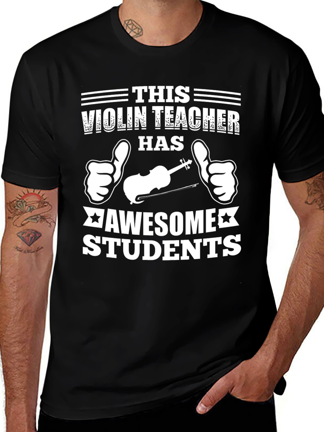 Violin Teacher Awesome Students Graphic Tee