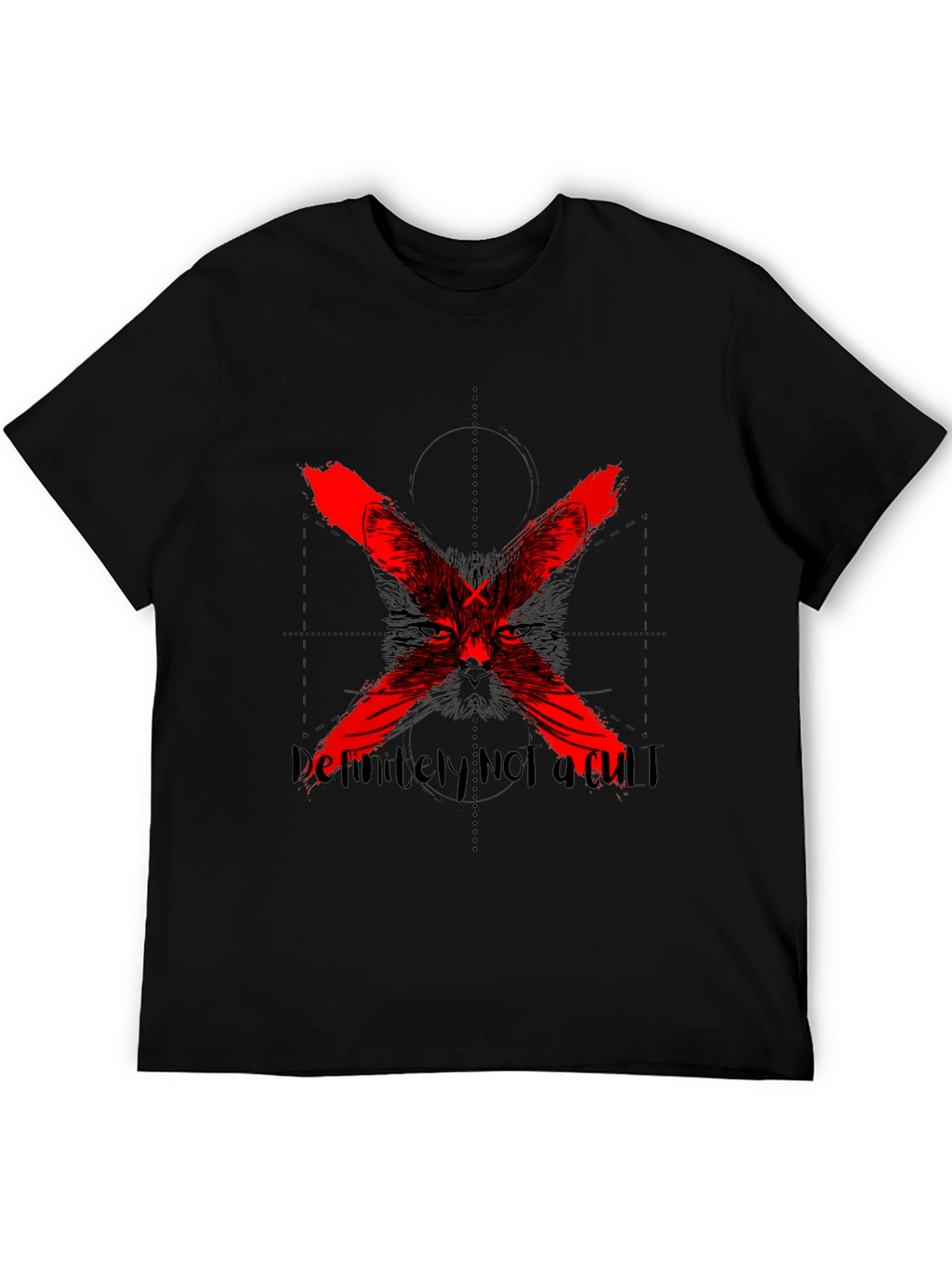Definitely Not a Cult Black Graphic Tee