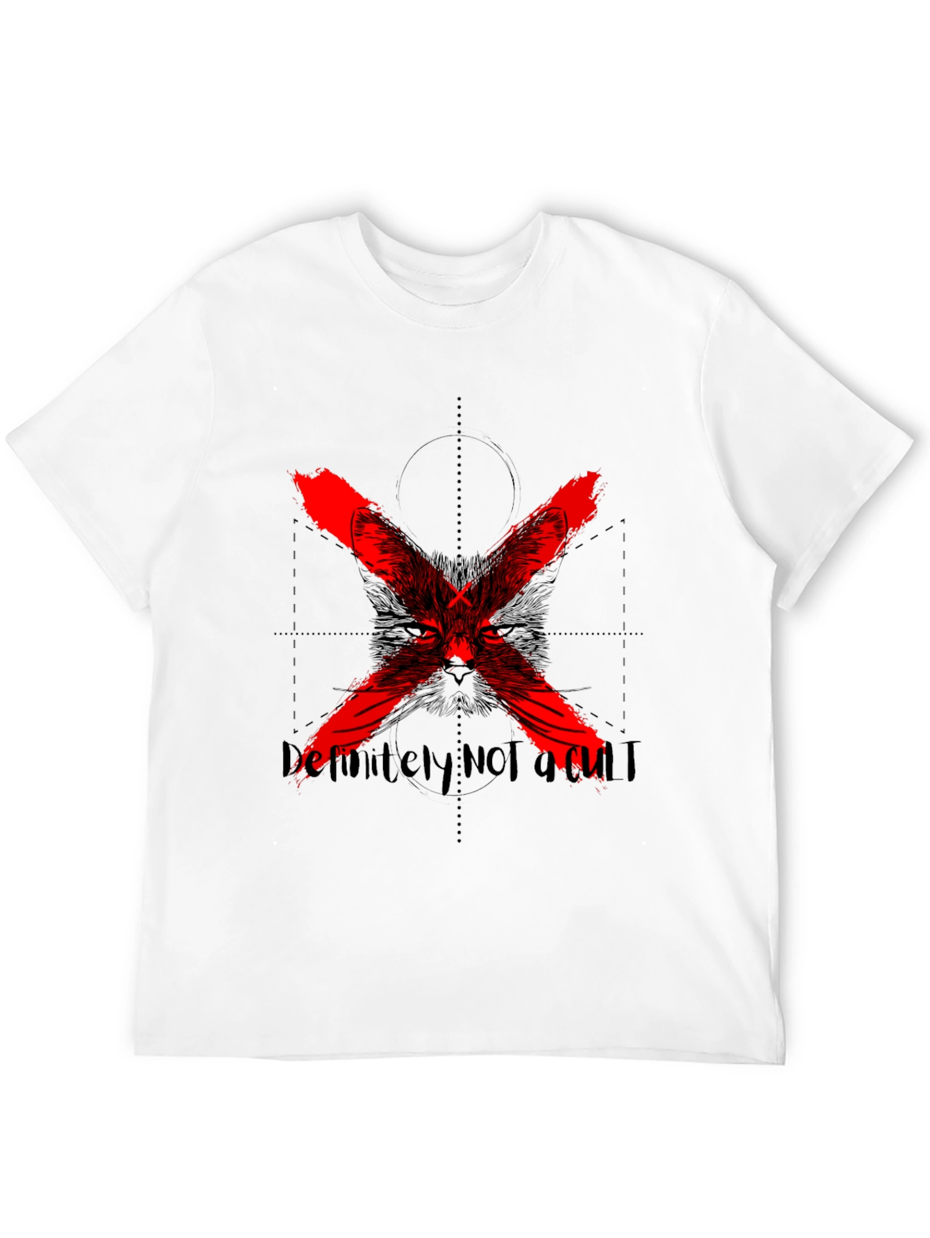Definitely Not a Cult Black Graphic Tee