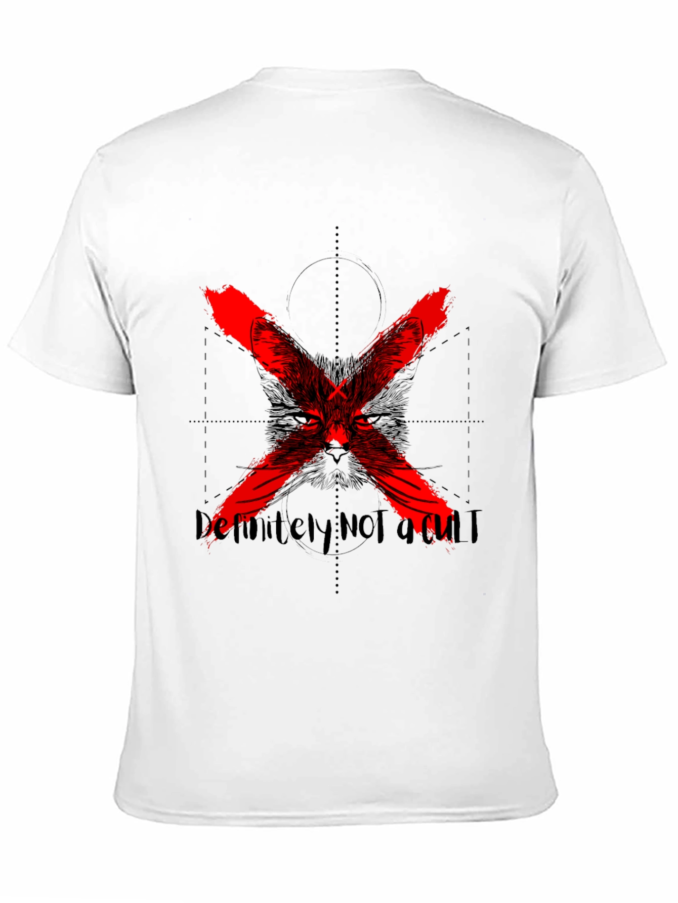 Definitely Not a Cult Black Graphic Tee