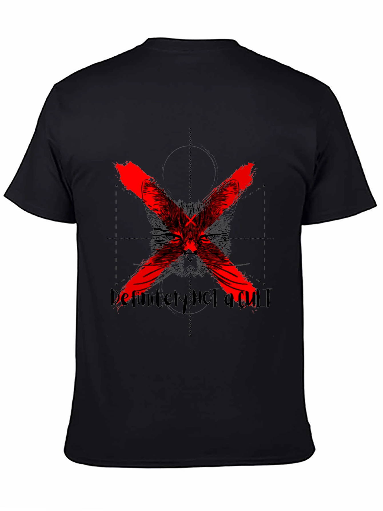 Definitely Not a Cult Black Graphic Tee